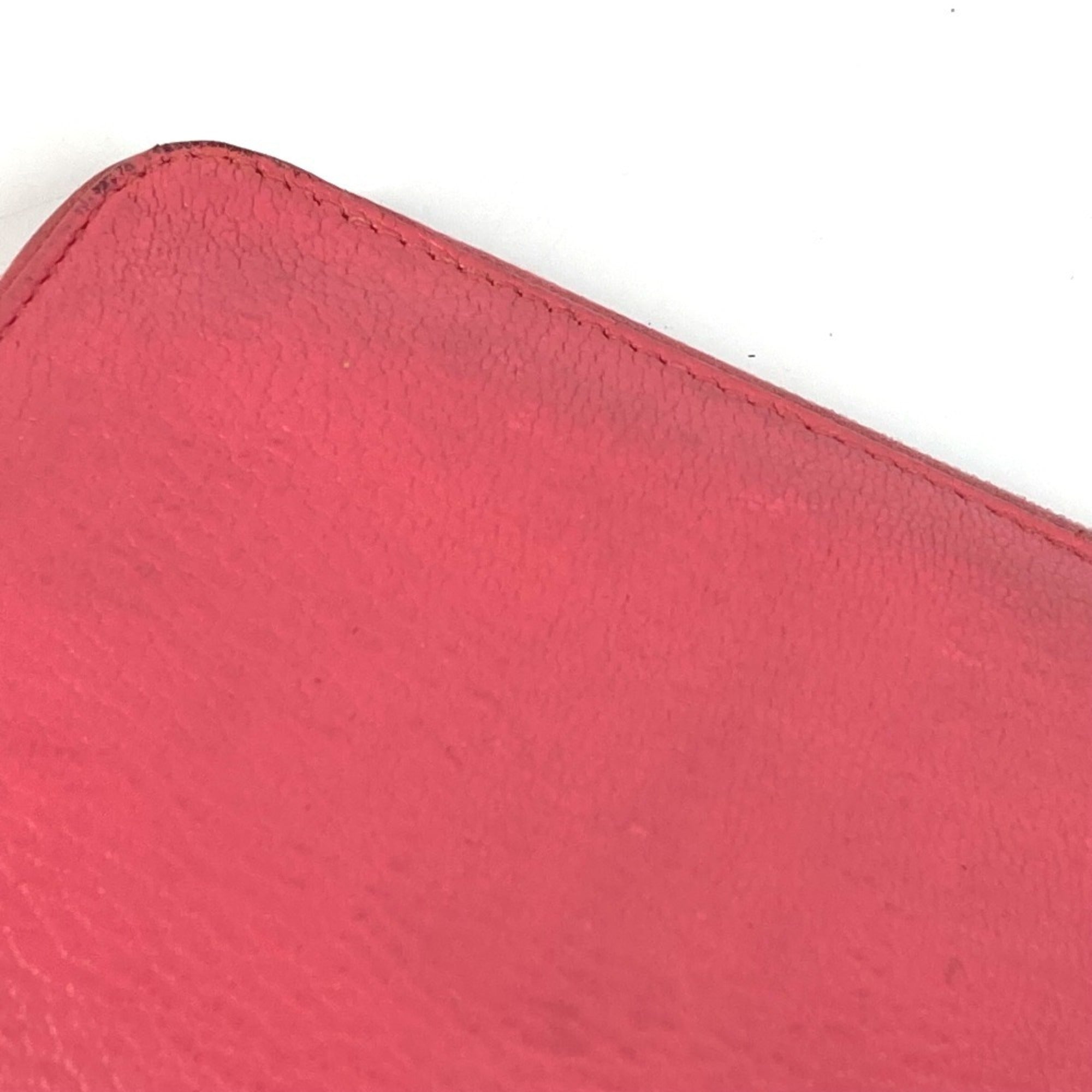 Hermes Pink Chevre Leather Long Wallet (Bi-Fold) (Pre-Owned)