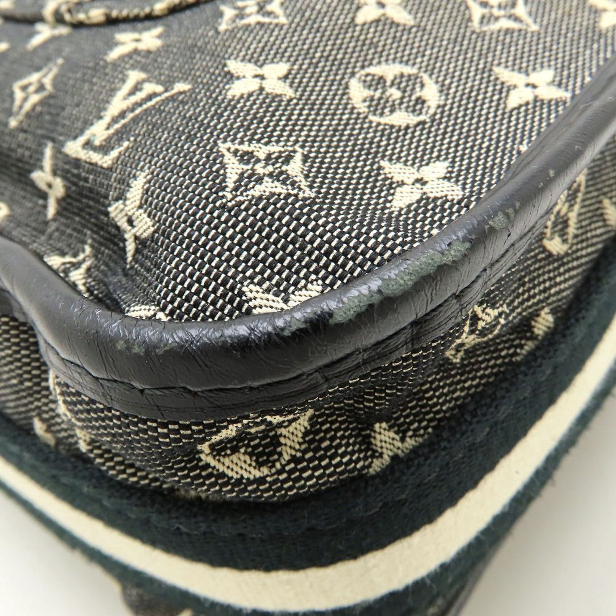Louis Vuitton Noir Monogram Mini Canvas Leather Shoulder Bag (Pre-Owned)