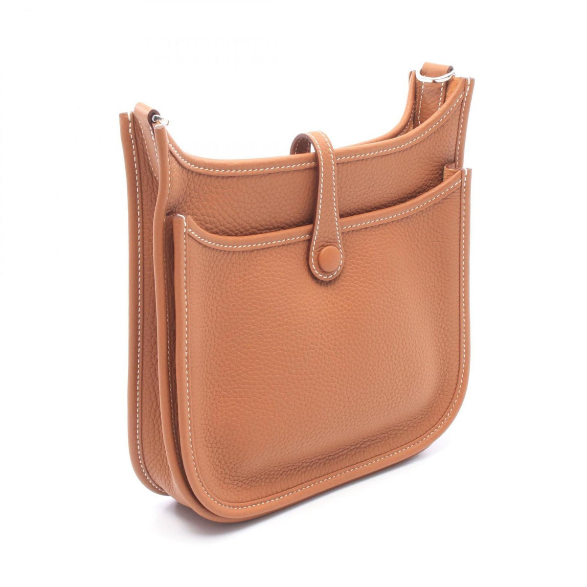 Hermes Brown Taurillon Clemence Leather Handbag Shoulder Bag (Pre-Owned)