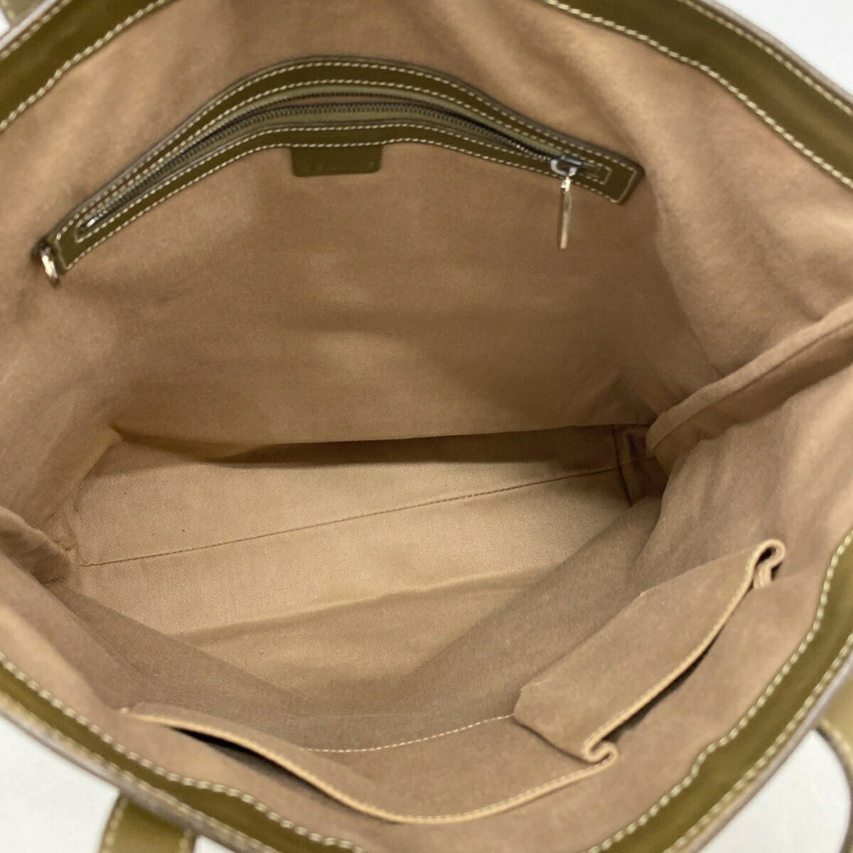 Celine Khaki Canvas Tote Bag (Pre-Owned)