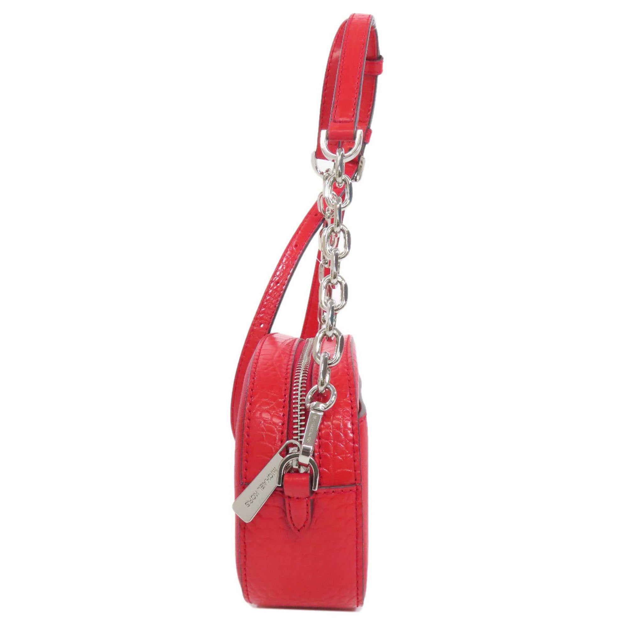 Michael Kors Red Color Leather Shoulder Bag (Pre-Owned)