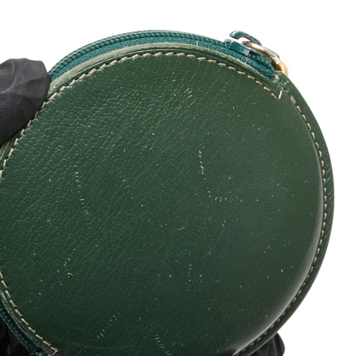 Loewe Green Leather Coin Purse/Coin Case (Pre-Owned)