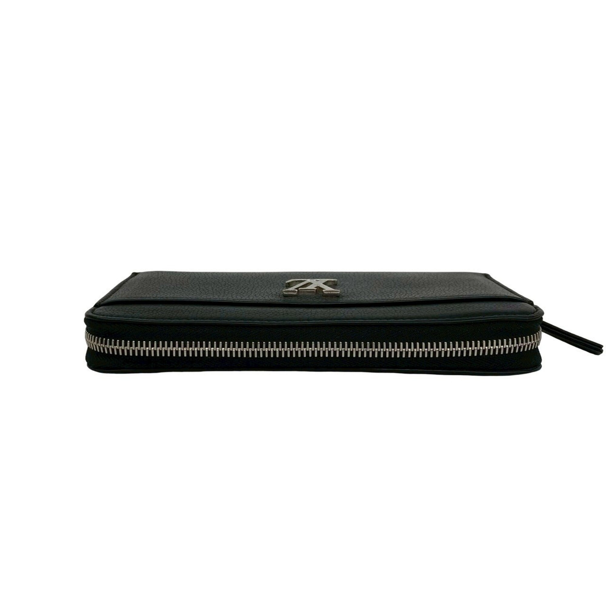 Louis Vuitton Black Leather Long Bill Wallet (Bi-Fold) (Pre-Owned)