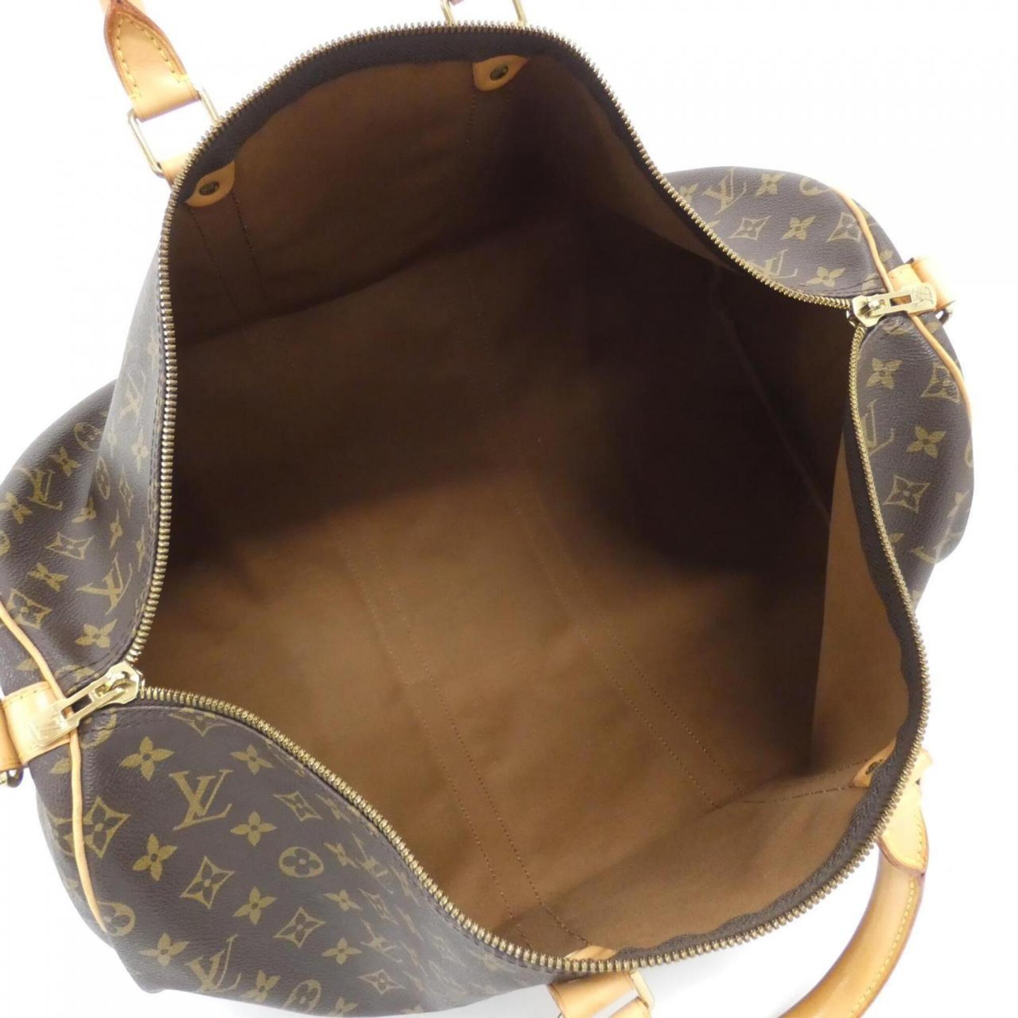 Louis Vuitton Marron Coated Canvas Boston Bag (Pre-Owned)