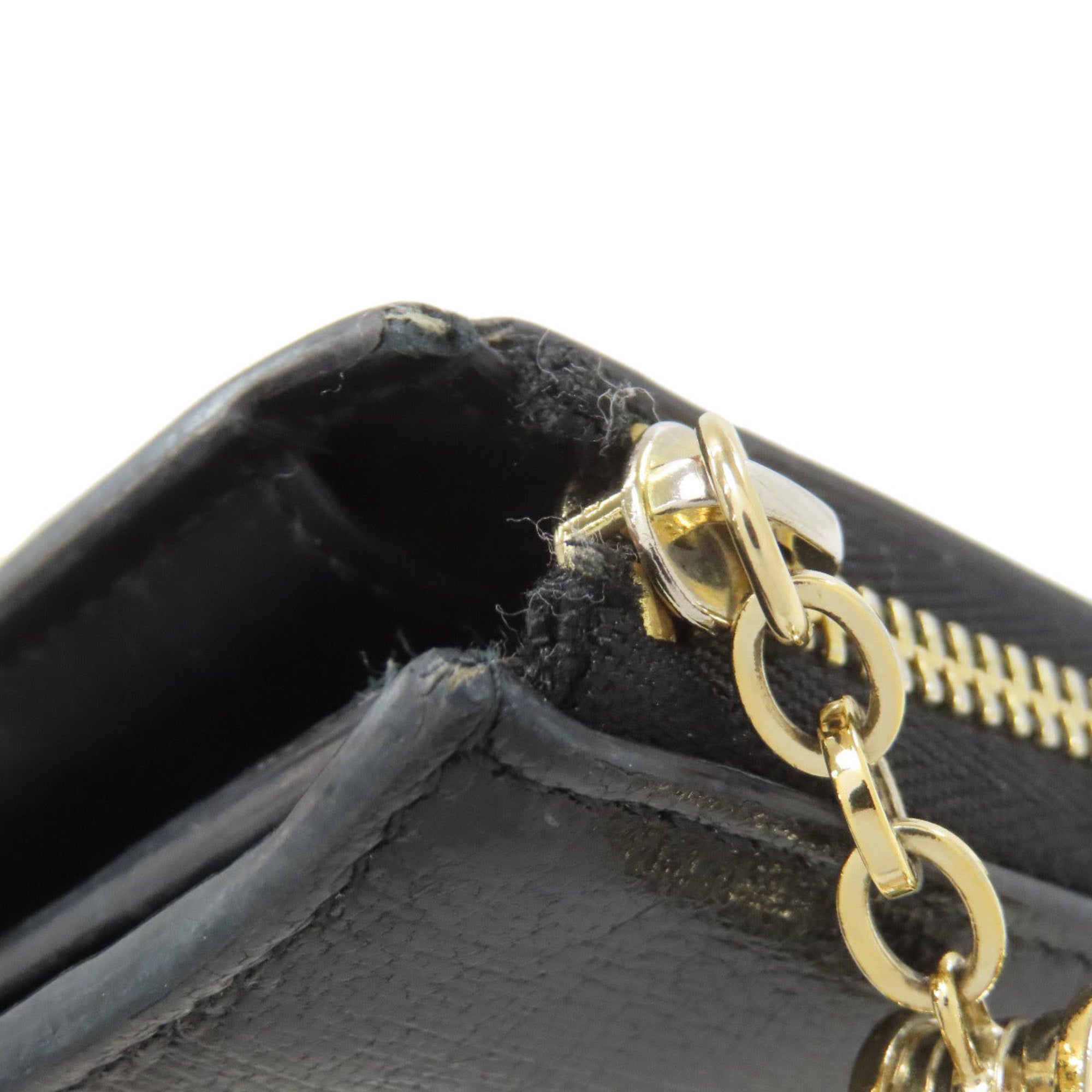 Bvlgari Black Leather Long Wallet (Bi-Fold) (Pre-Owned)