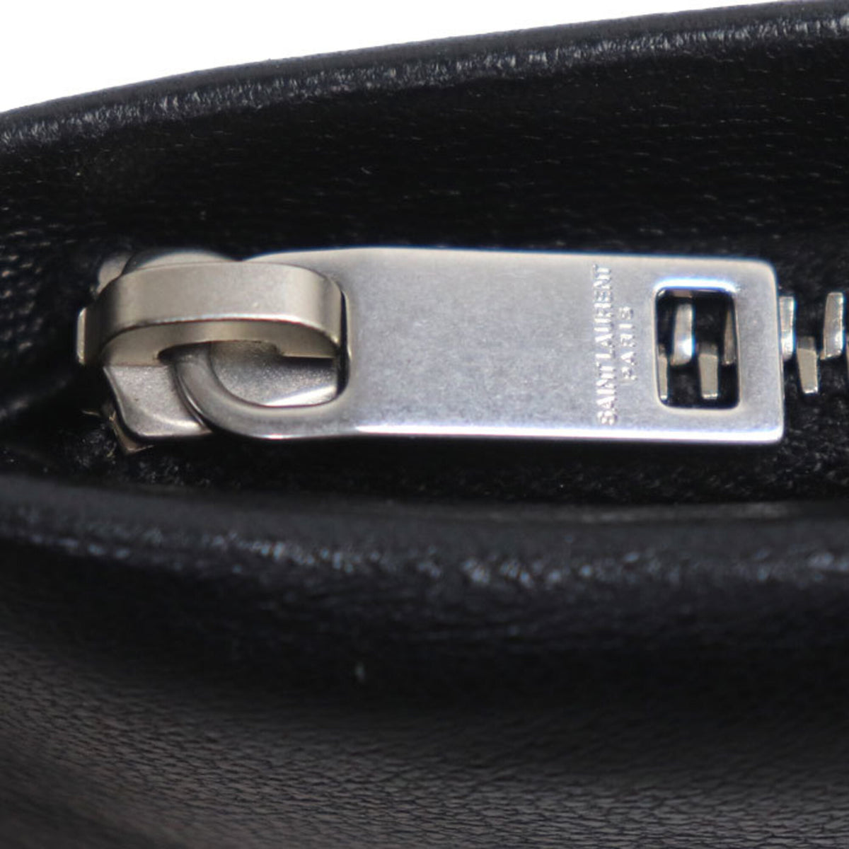 Saint Laurent Black Leather Coin Purse/Coin Case (Pre-Owned)