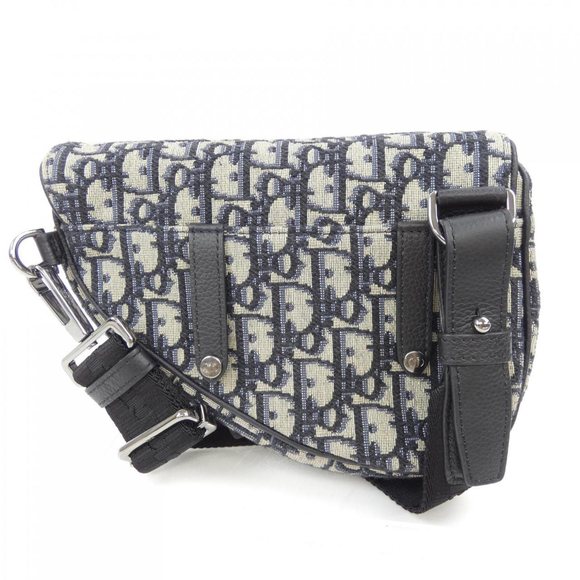 Christian Dior Beige Black Navy Handbag (Pre-Owned)