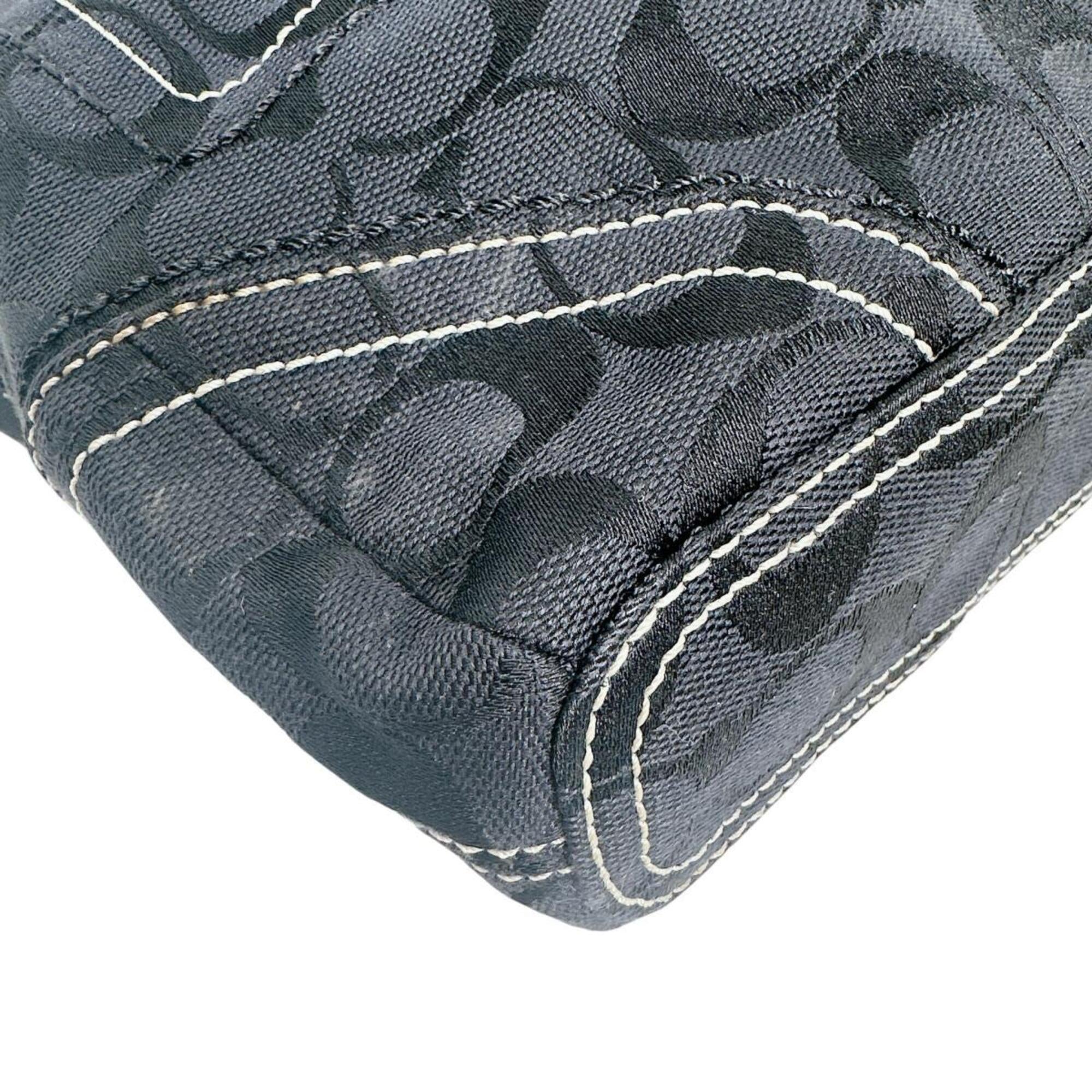 Coach Black Canvas Shoulder Bag (Pre-Owned)