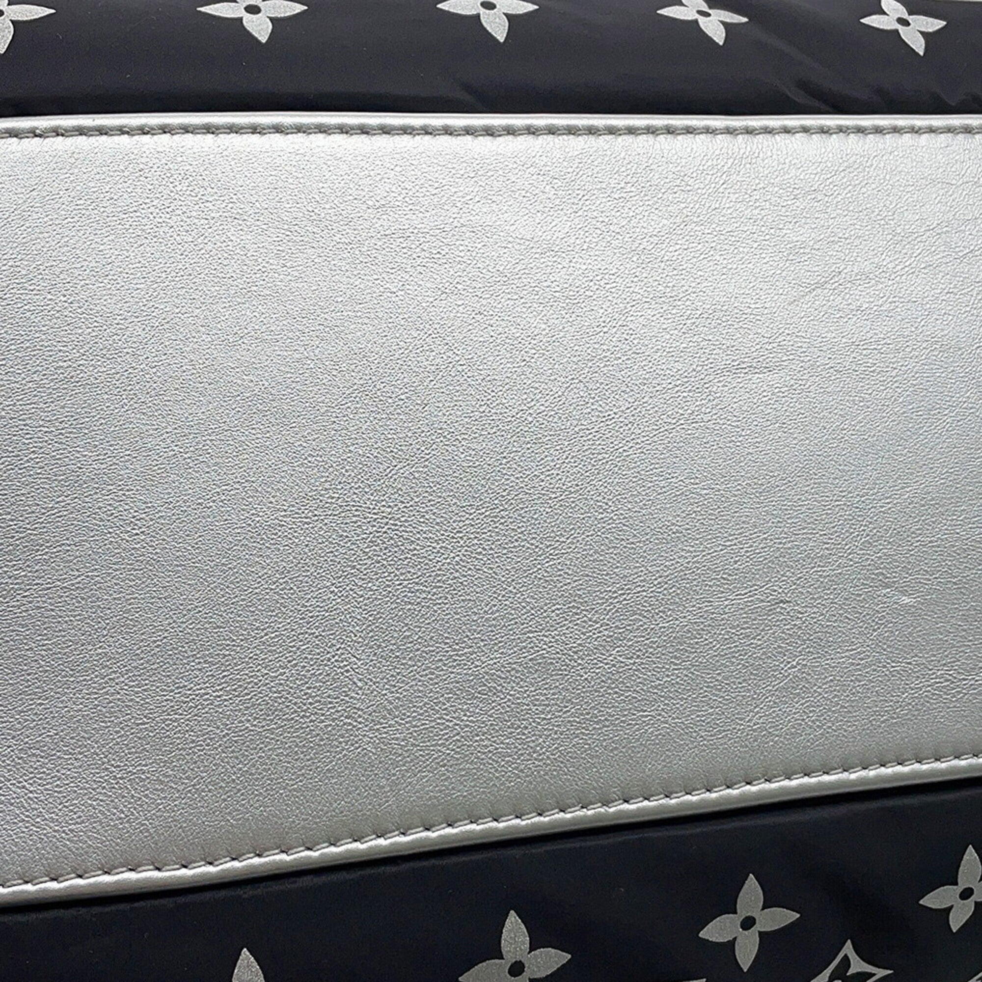 Louis Vuitton Silver Nylon Handbag Shoulder Bag Tote Bag (Pre-Owned)
