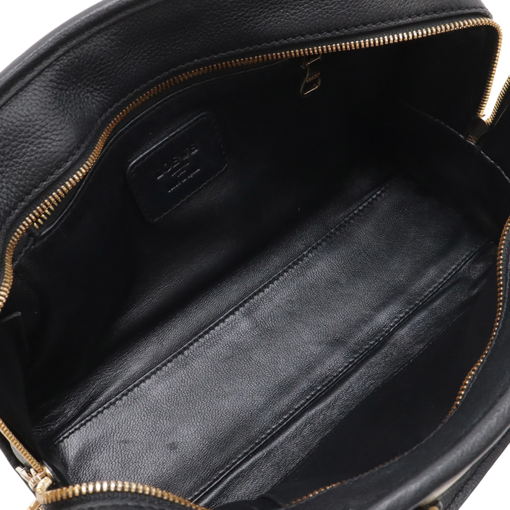 Loewe Black Grayish Leather Handbag Shoulder Bag (Pre-Owned)