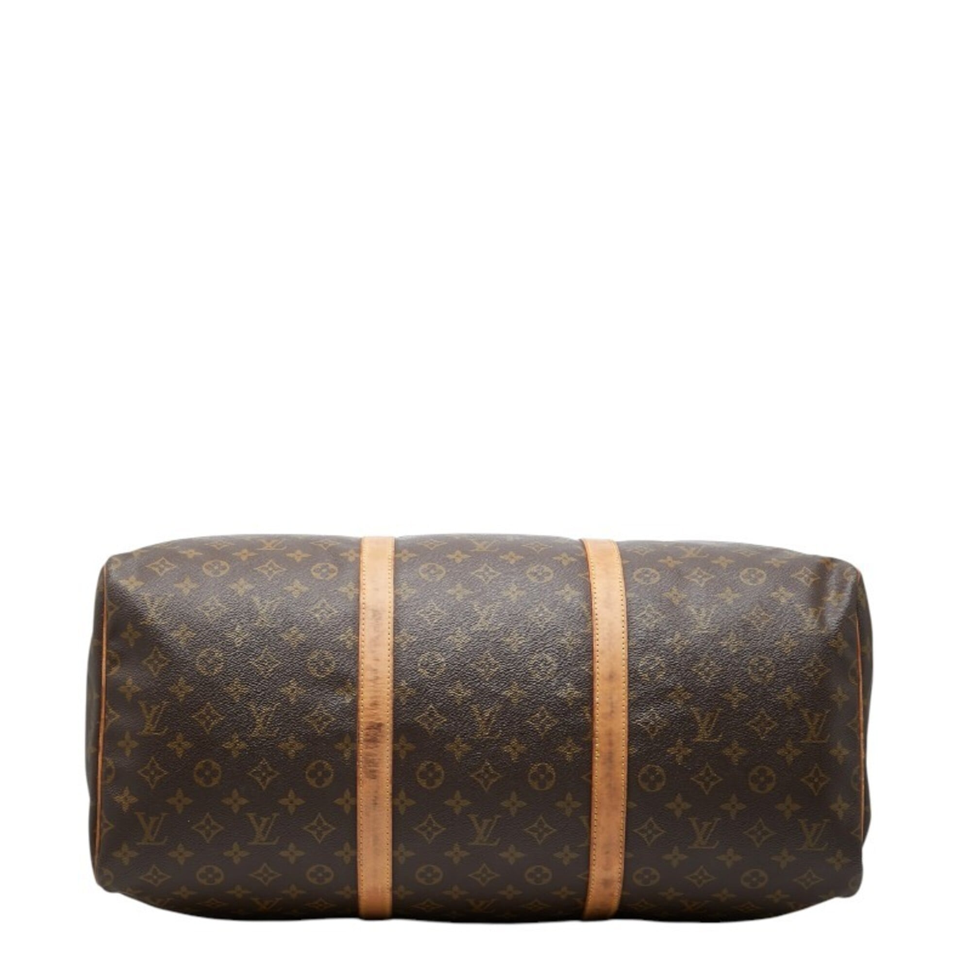 Louis Vuitton Brown Pvc Leather Boston Bag (Pre-Owned)