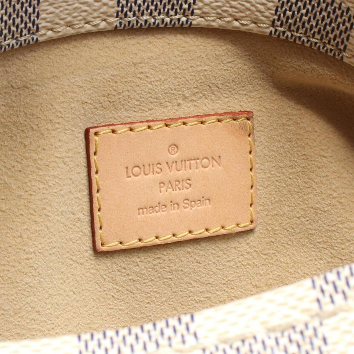 Louis Vuitton White Coated Canvas Leather Handbag Shoulder Bag (Pre-Owned)