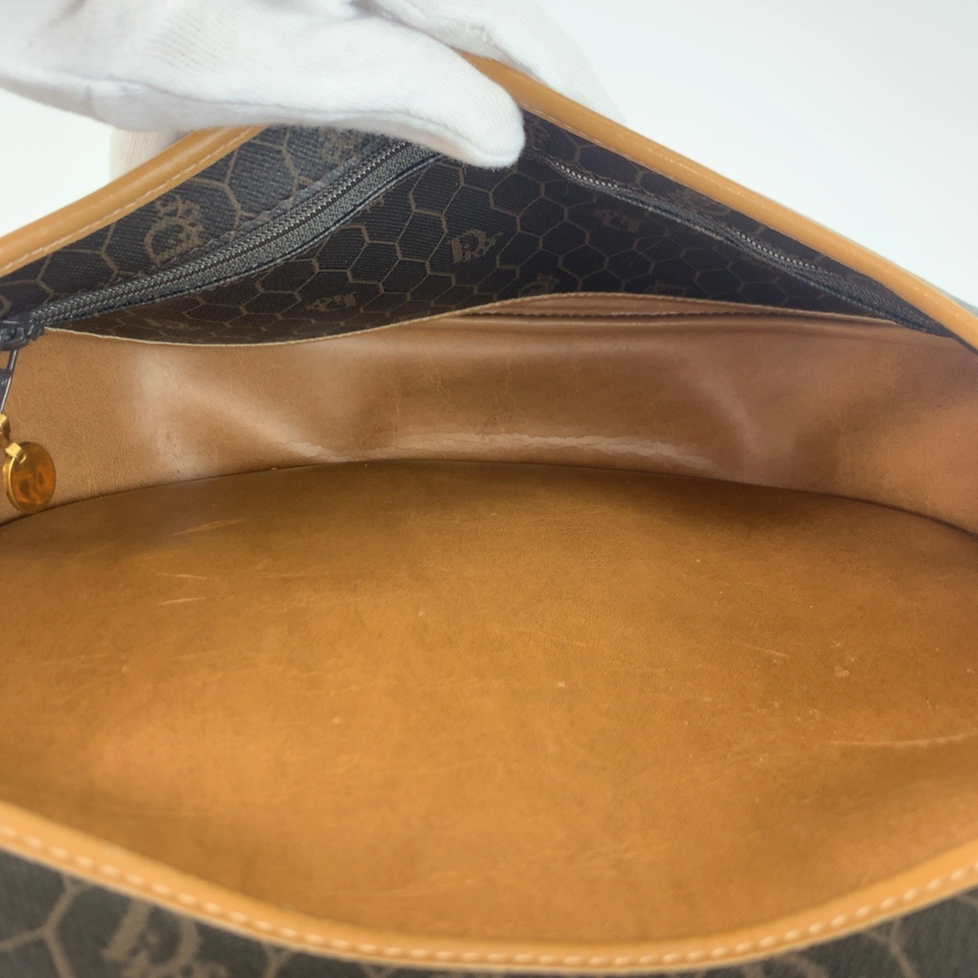 Christian Dior Brown Pvc Leather Pochette Shoulder Bag (Pre-Owned)