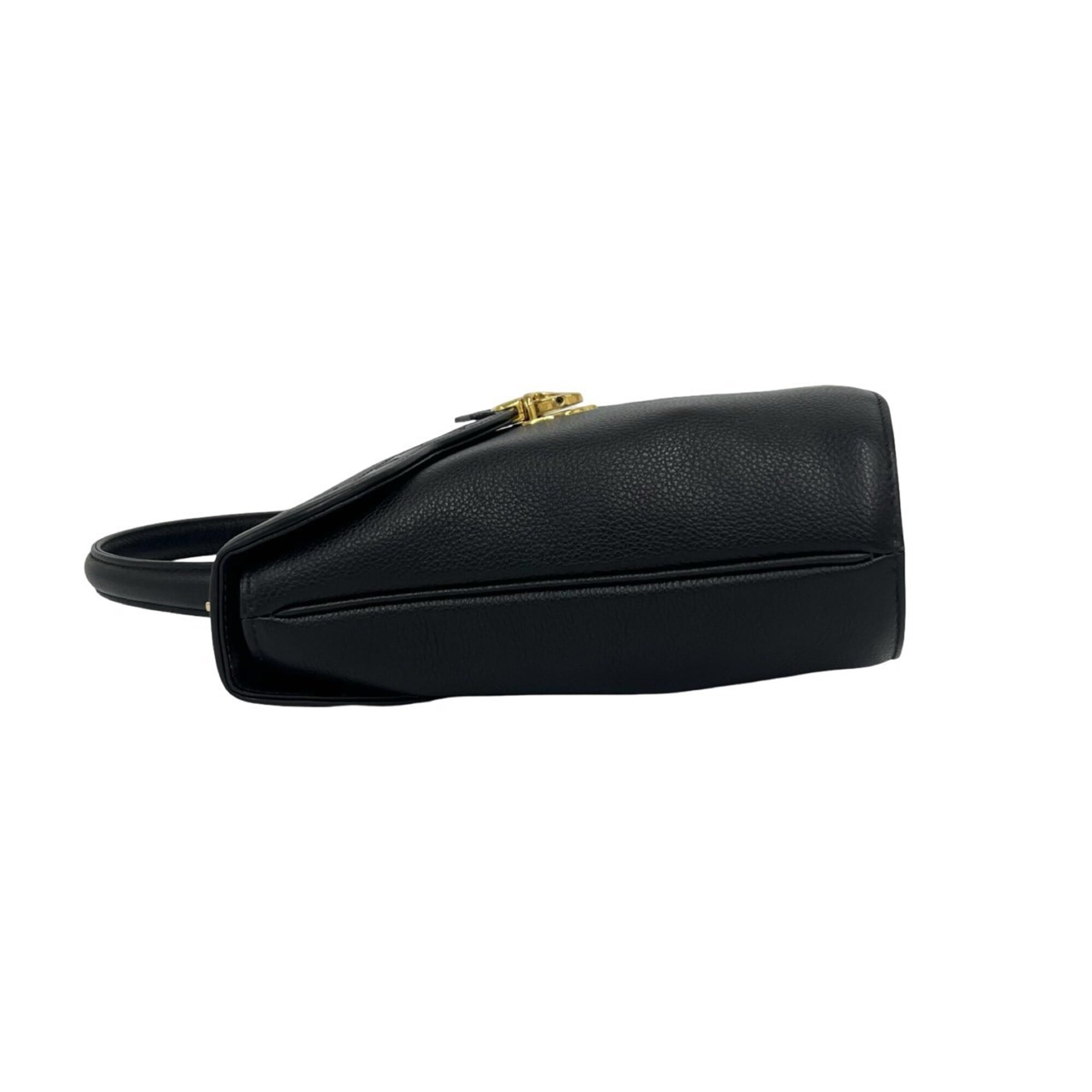 Yves Saint Laurent Black Leather Handbag Shoulder Bag (Pre-Owned)