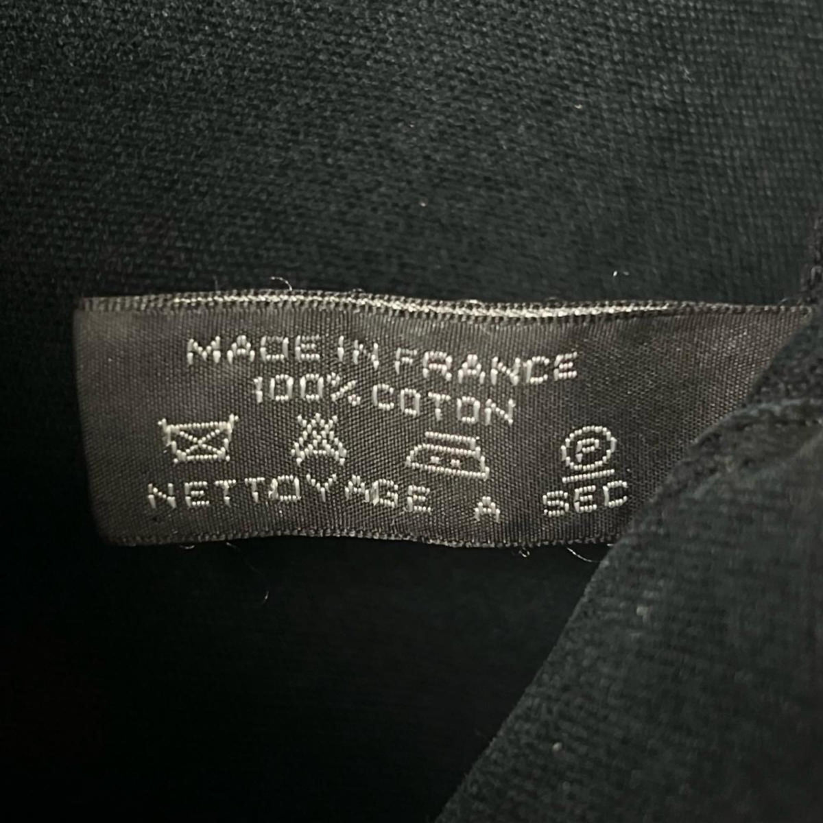 Hermes Black Canvas Handbag Tote Bag (Pre-Owned)
