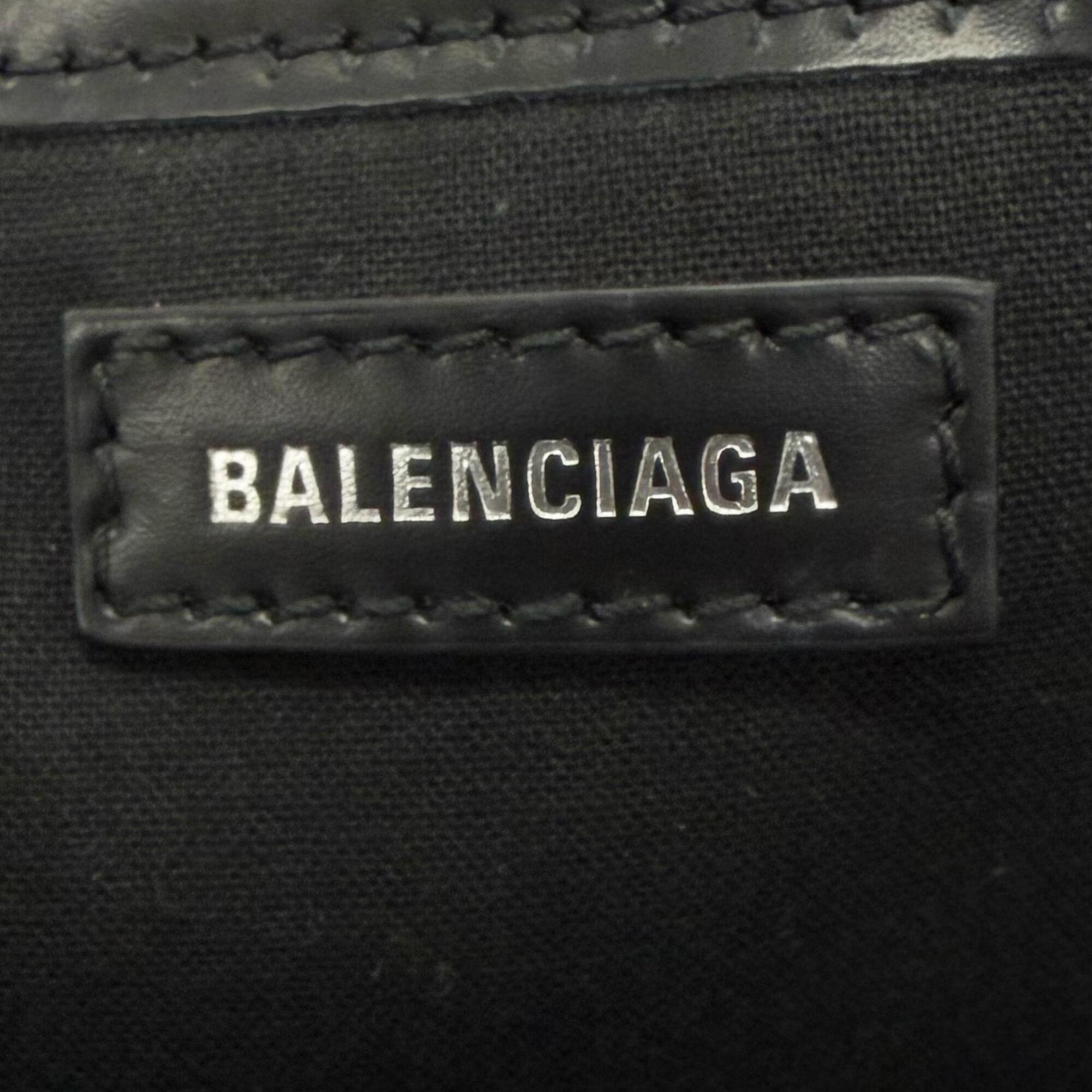 Balenciaga Black Canvas Leather Shoulder Bag (Pre-Owned)