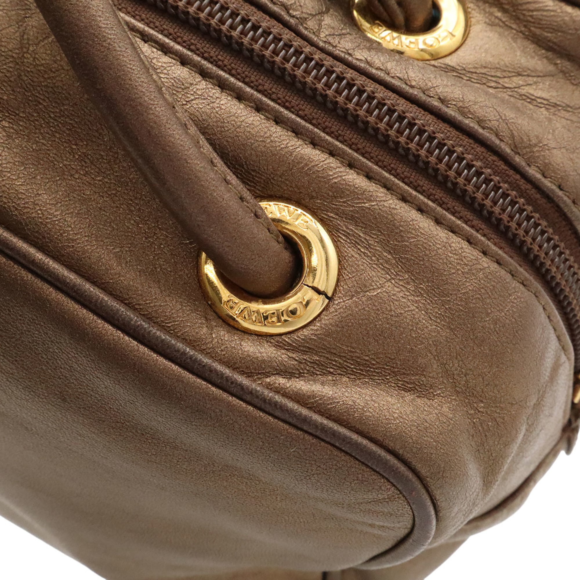 Loewe Metallic Bronze Leather Handbag (Pre-Owned)