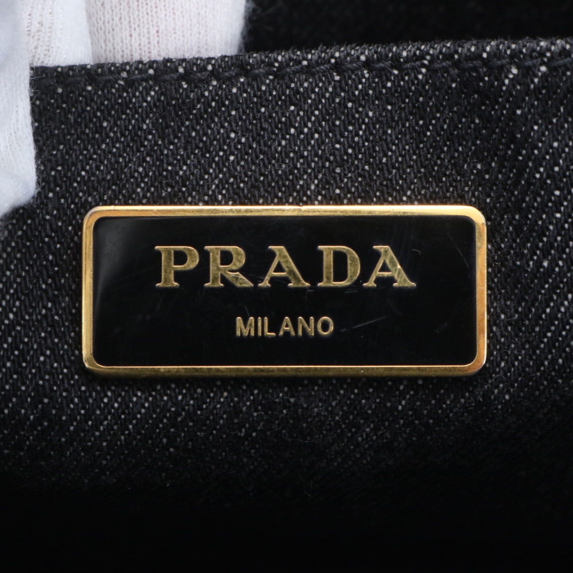 Prada Dark Gray Handbag Shoulder Bag Tote Bag (Pre-Owned)