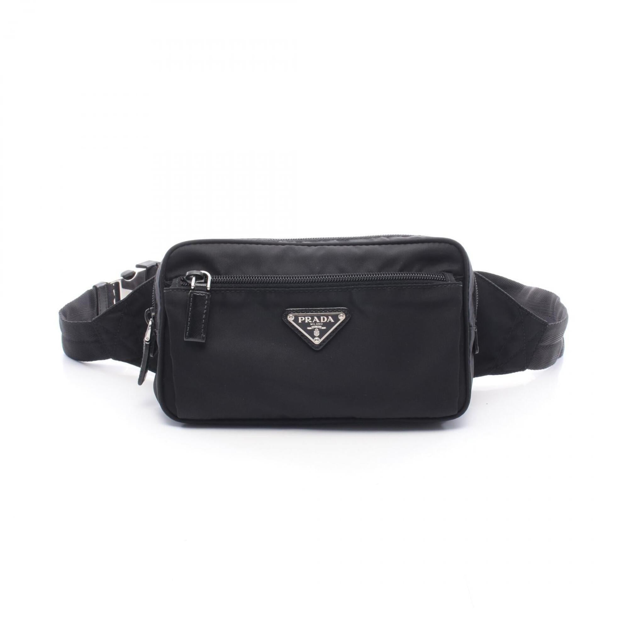 Prada Black Tessuto Leather Fanny Pack (Pre-Owned)