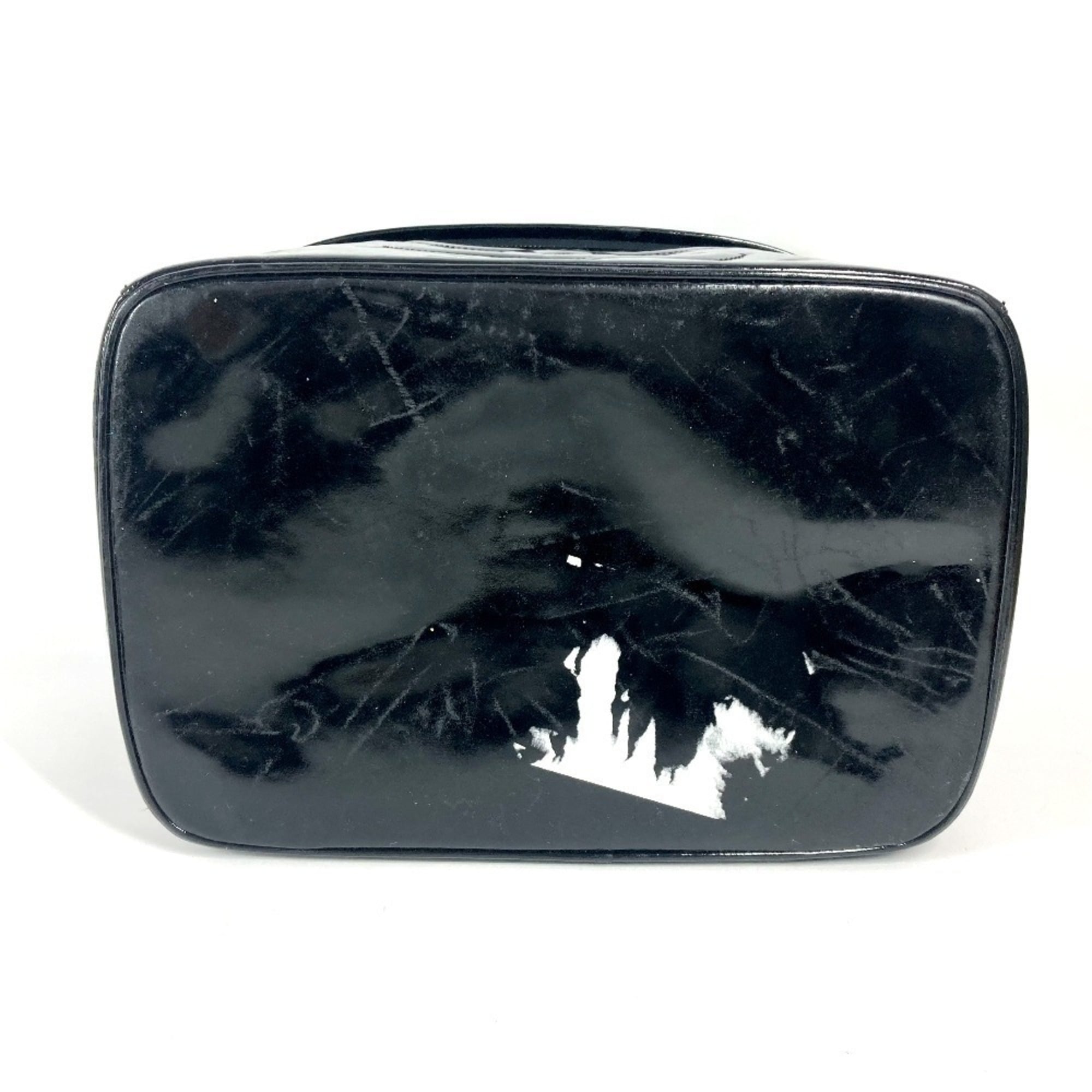 Chanel Black Patent Leather Handbag Shoulder Bag Vanity Bag (Pre-Owned)