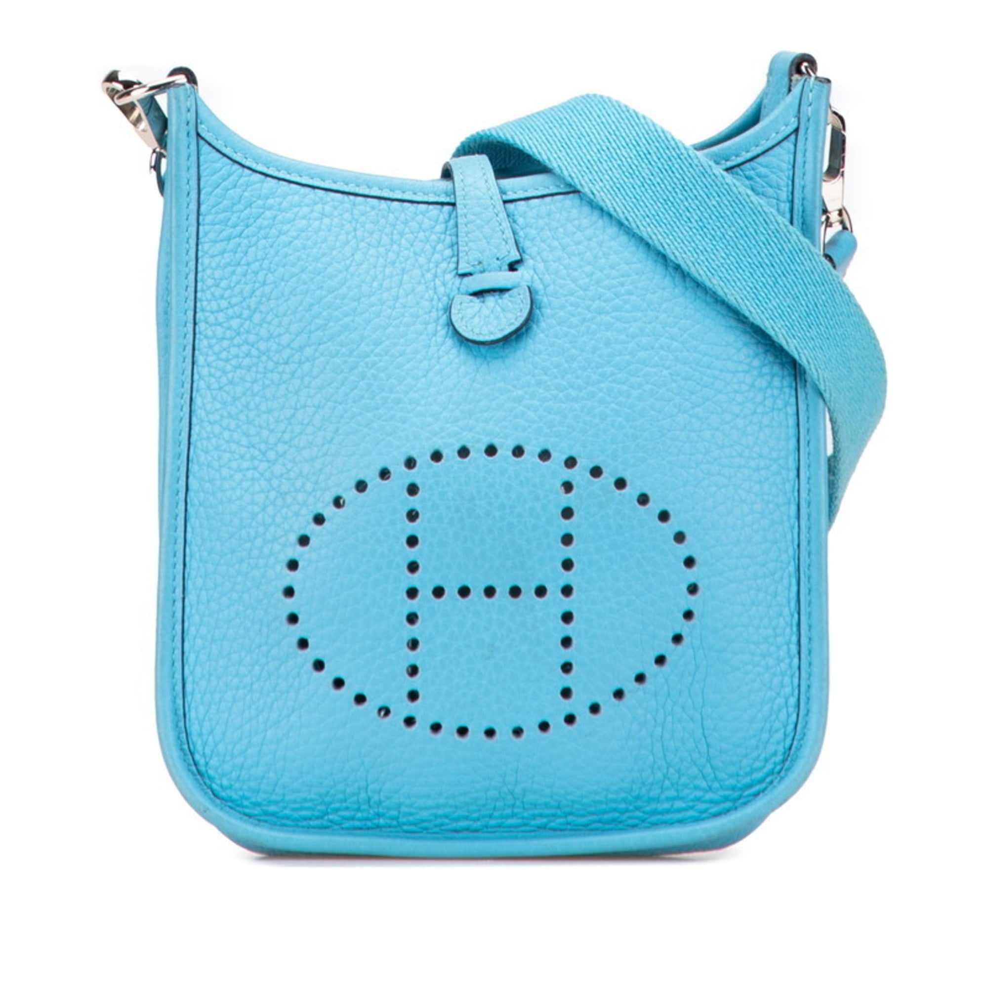 Hermes Blue Taurillon Clemence Leather Shoulder Bag (Pre-Owned)