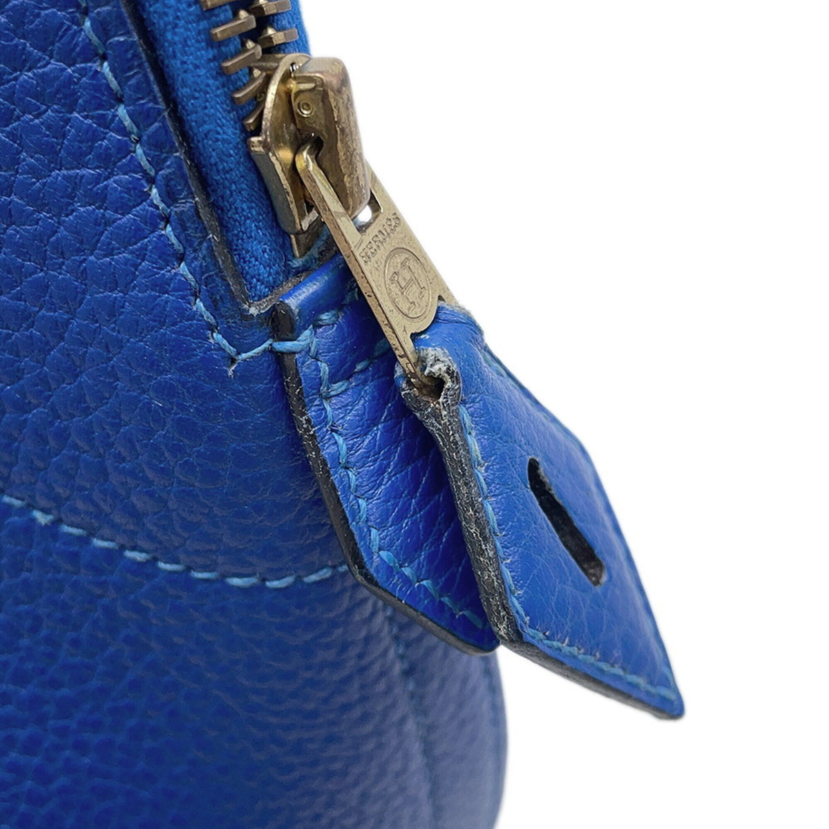 Hermes Bolide Blue Ardennes Leather Handbag Shoulder Bag (Pre-Owned)