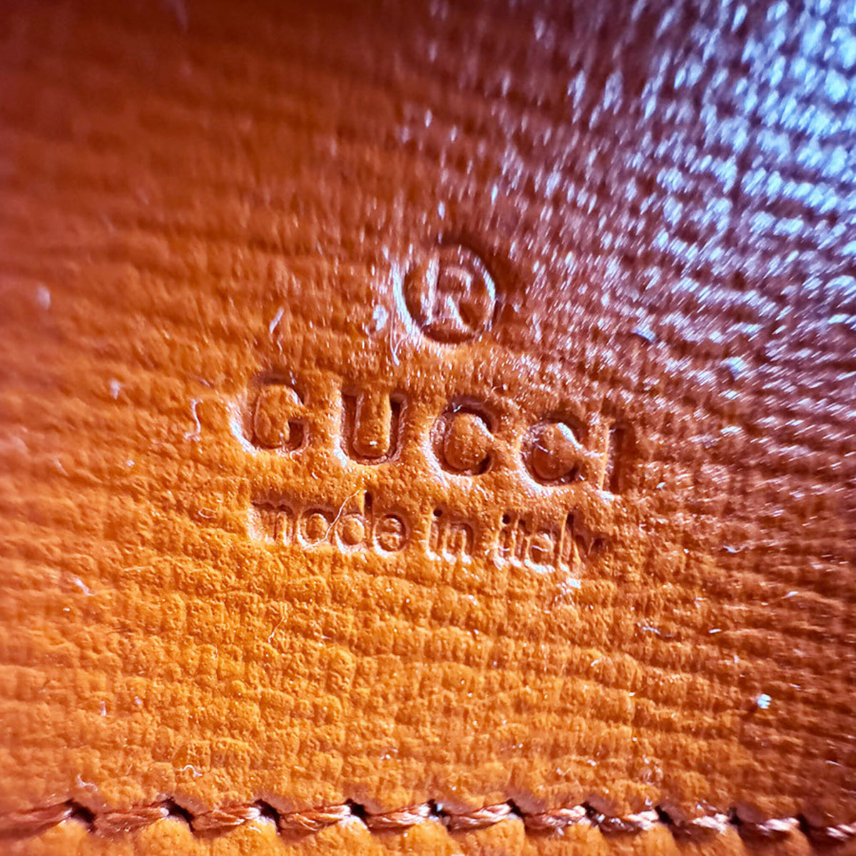 Gucci Orange Leather Shoulder Bag (Pre-Owned)