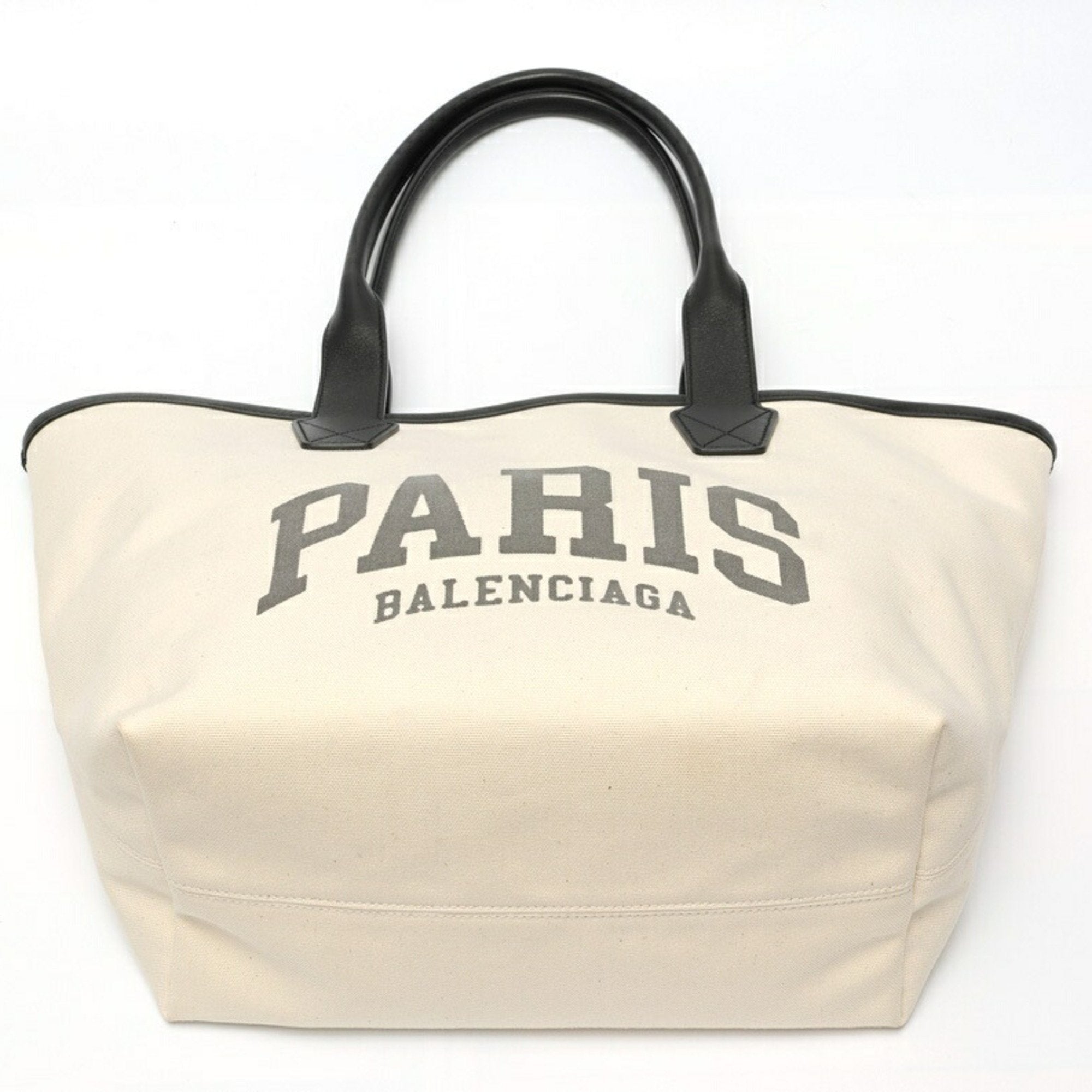 Balenciaga Black Canvas Leather Tote Bag (Pre-Owned)