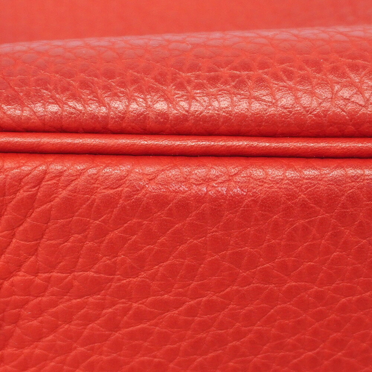Hermes Rouge Casaque Taurillon Clemence Leather Handbag (Pre-Owned)