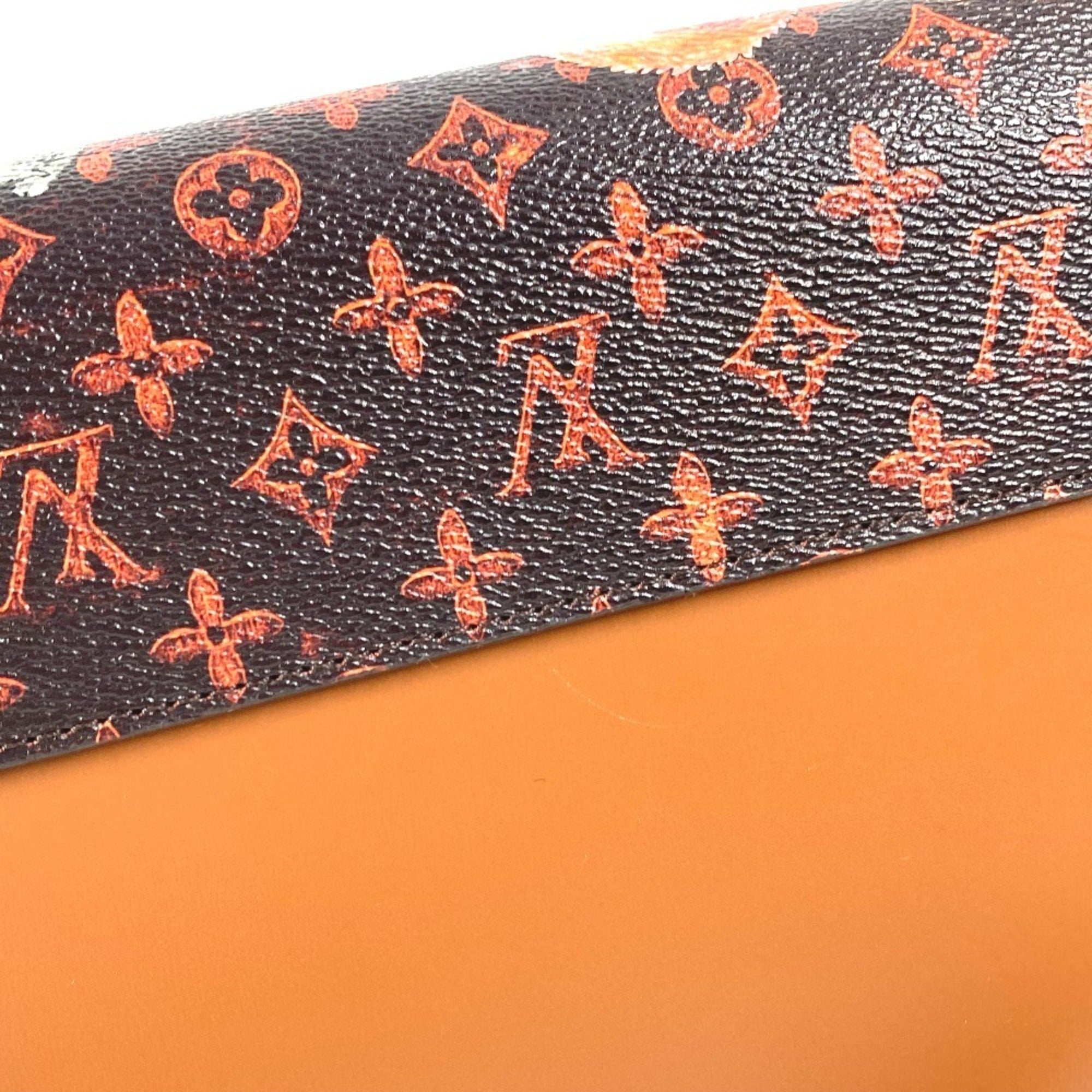 Louis Vuitton Brown Orange Monogram Canvas Shoulder Bag (Pre-Owned)