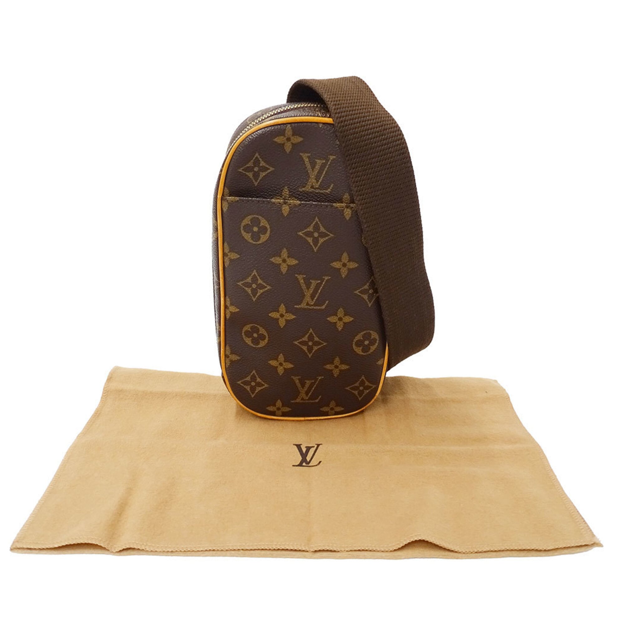 Louis Vuitton Brown Galle Monogram Monogram Handbag Pochette Shoulder Bag (Pre-Owned)