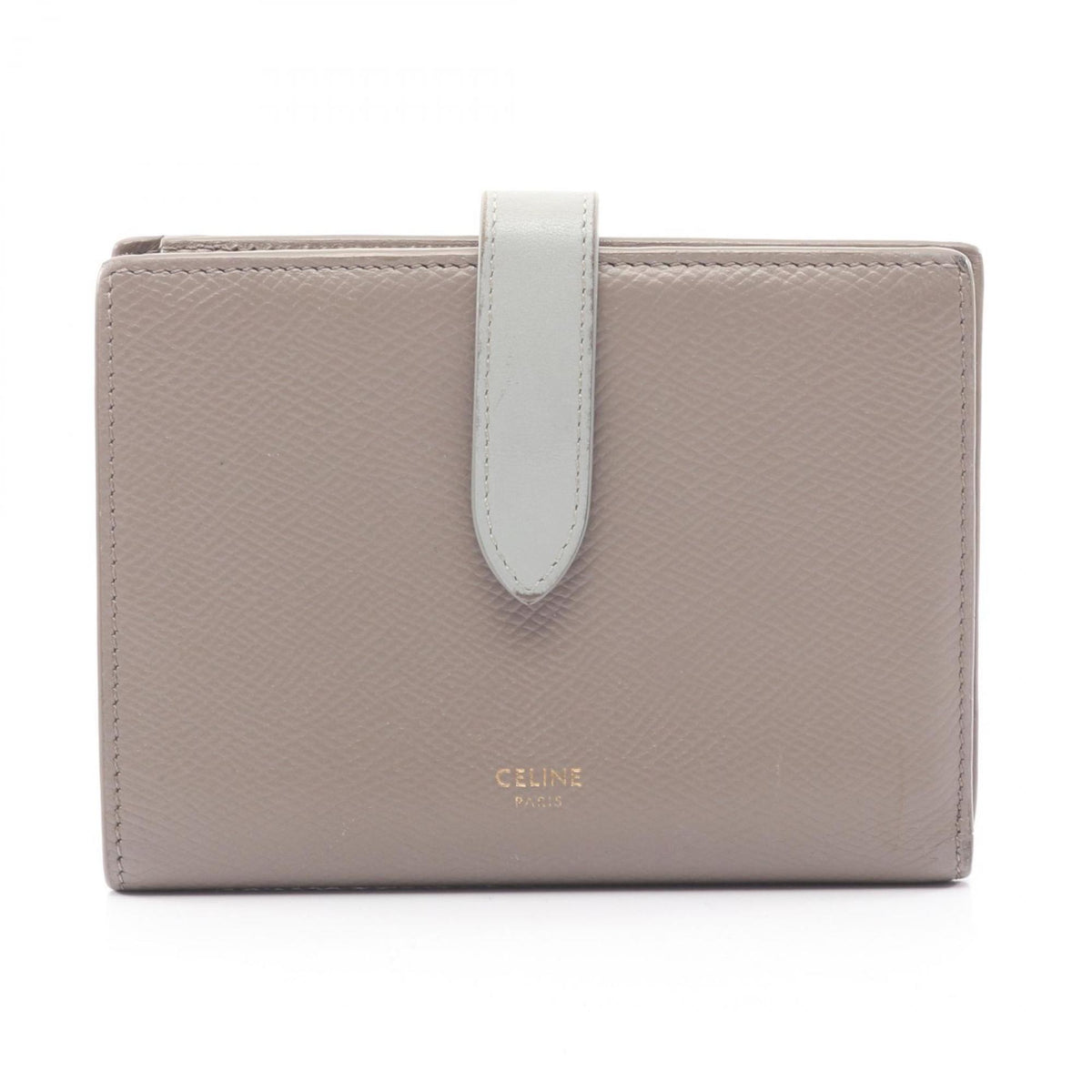 Celine Blue Gray Leather Wallet (Bi-Fold) (Pre-Owned)