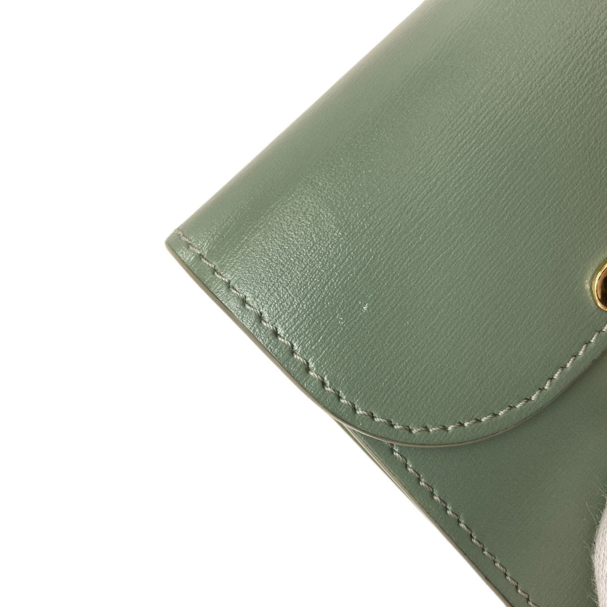 Celine Green Leather Wallet (Bi-Fold) (Pre-Owned)