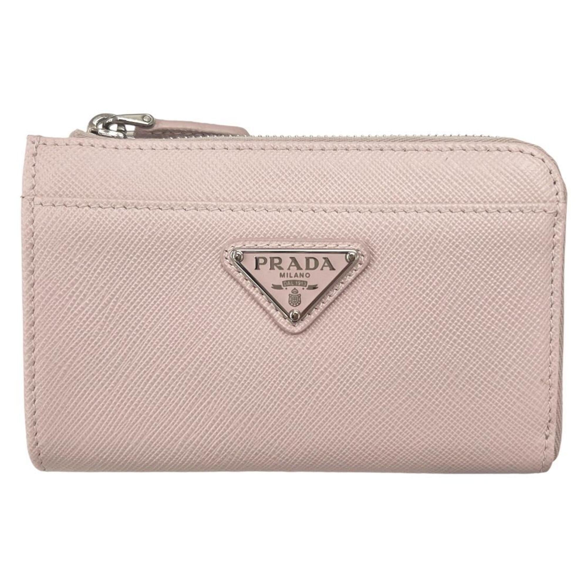 Prada Saffiano Light Pink Leather Coin Purse/Coin Case (Pre-Owned)