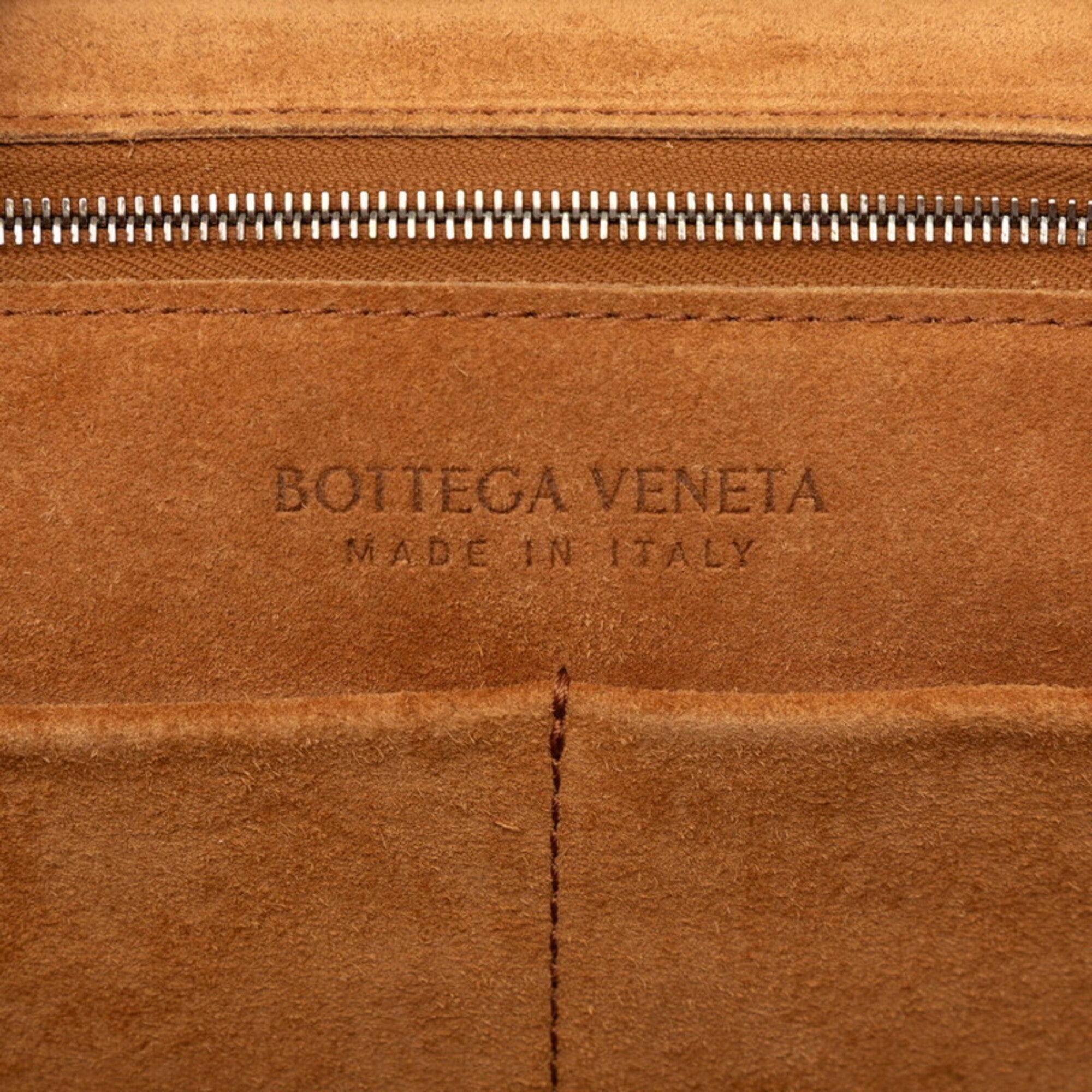 Bottega Veneta White Leather Shoulder Bag Tote Bag (Pre-Owned)