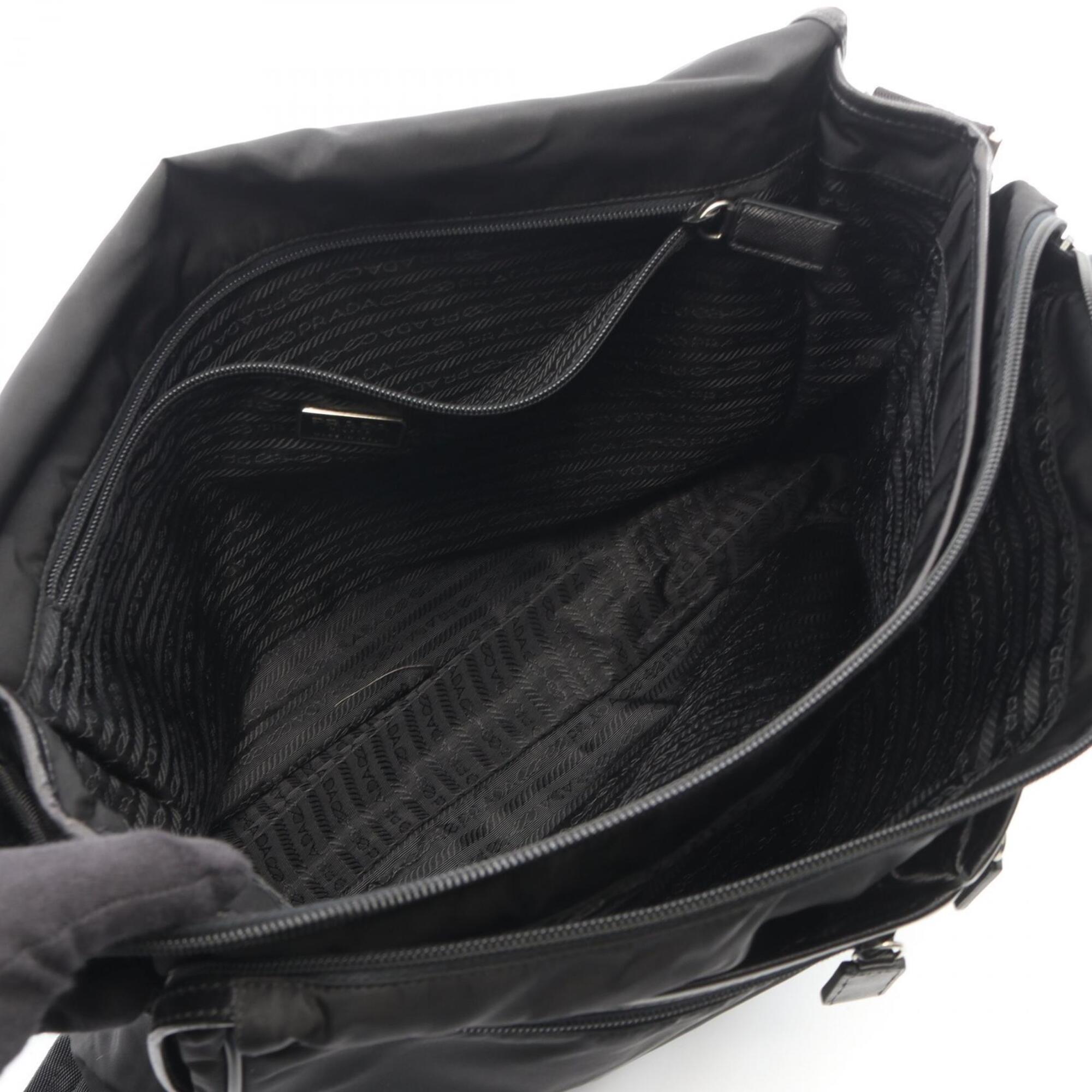 Prada Black Nylon Handbag Shoulder Bag (Pre-Owned)