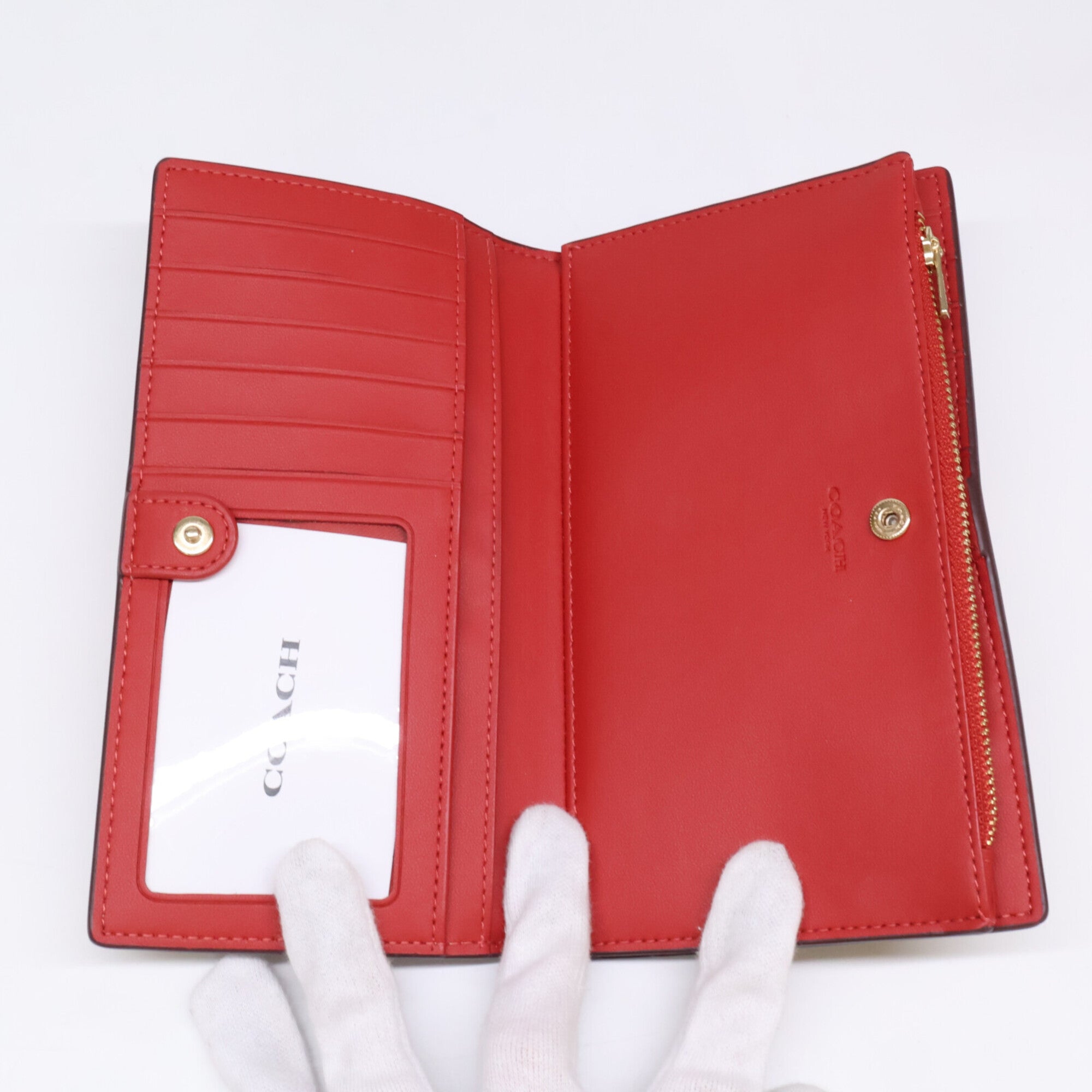 Coach Signature Multi-Color Coated Canvas Long Wallet (Bi-Fold) (Pre-Owned)