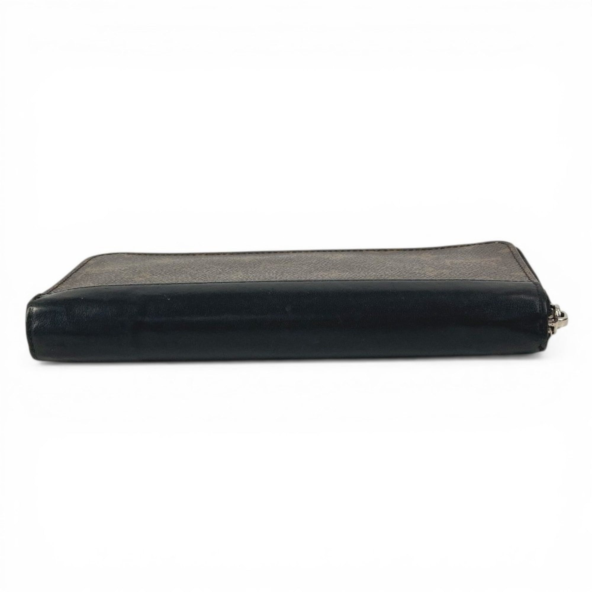 Louis Vuitton Monogram Macassar Black Brown Long Wallet (Bi-Fold) (Pre-Owned)