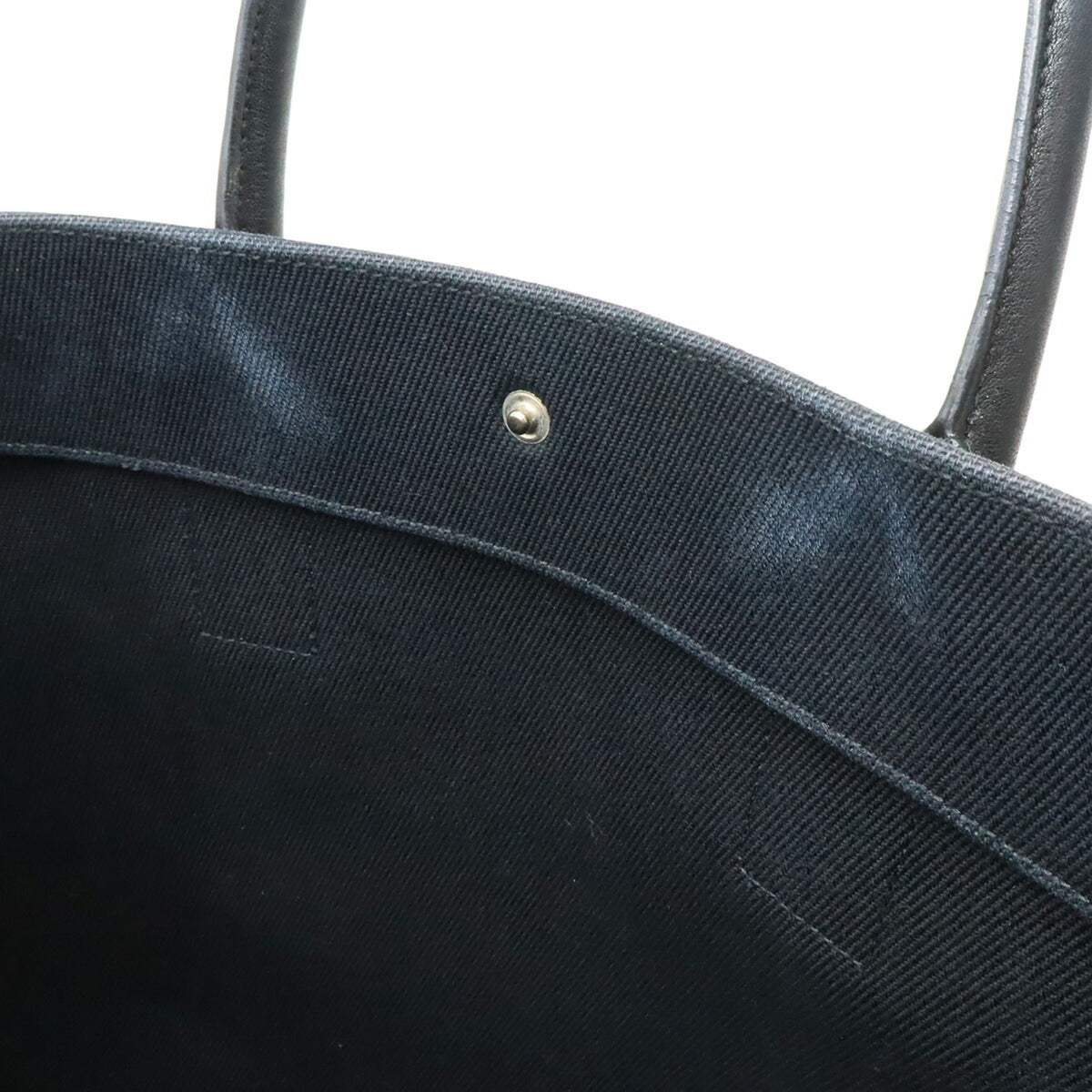 Yves Saint Laurent Black Canvas Leather Tote Bag (Pre-Owned)