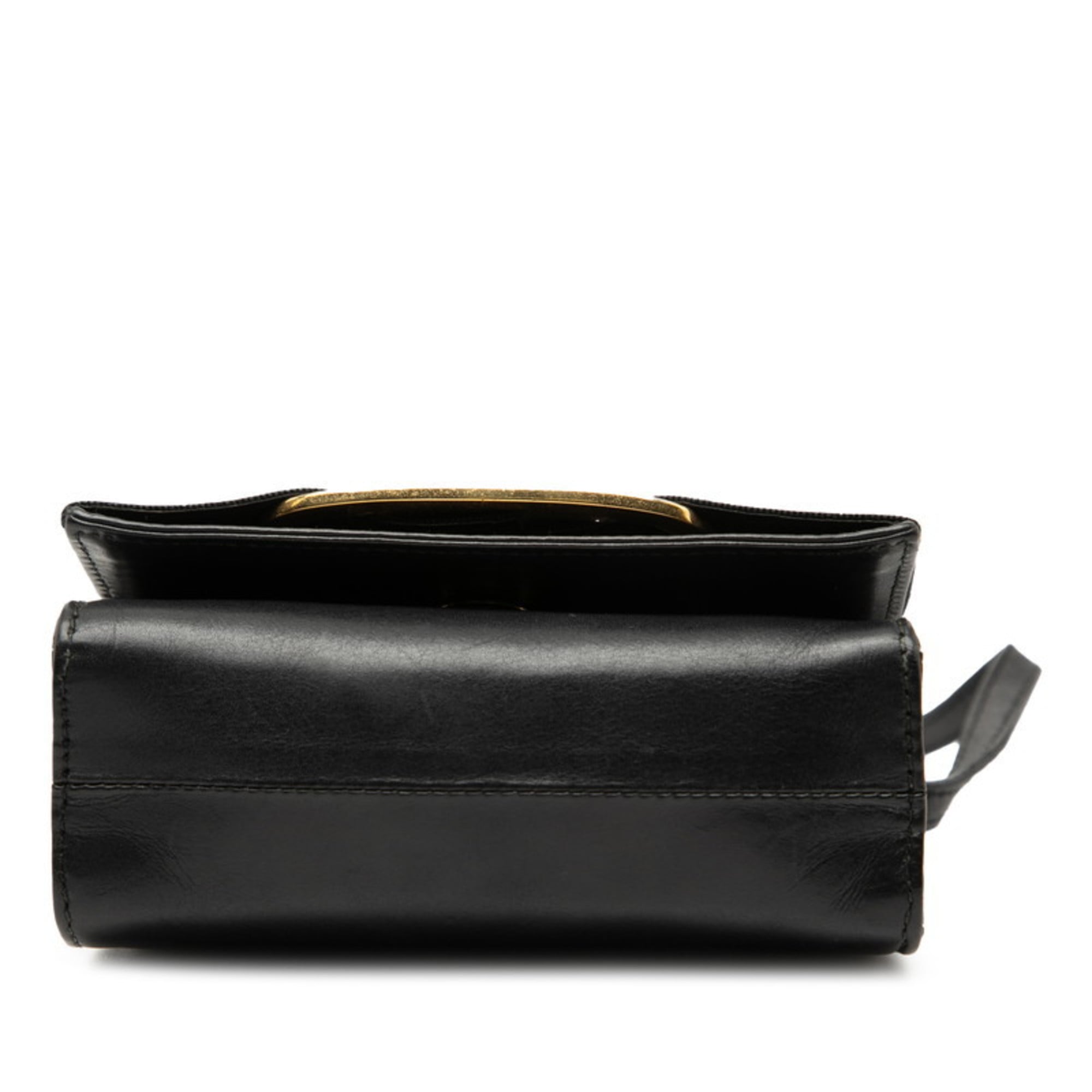 Salvatore Ferragamo Black Leather Shoulder Bag (Pre-Owned)