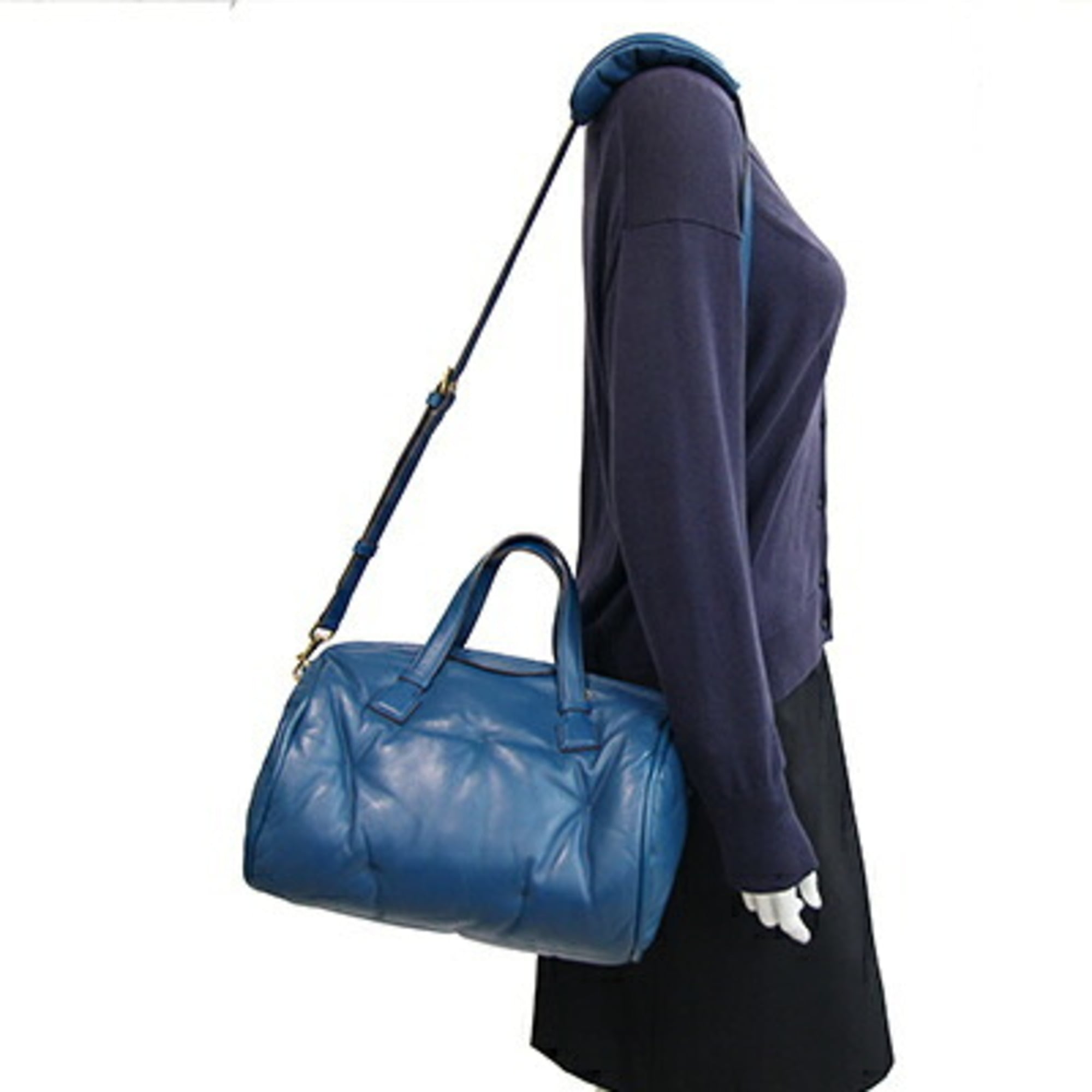 Anya Hindmarch Blue Leather Handbag (Pre-Owned)