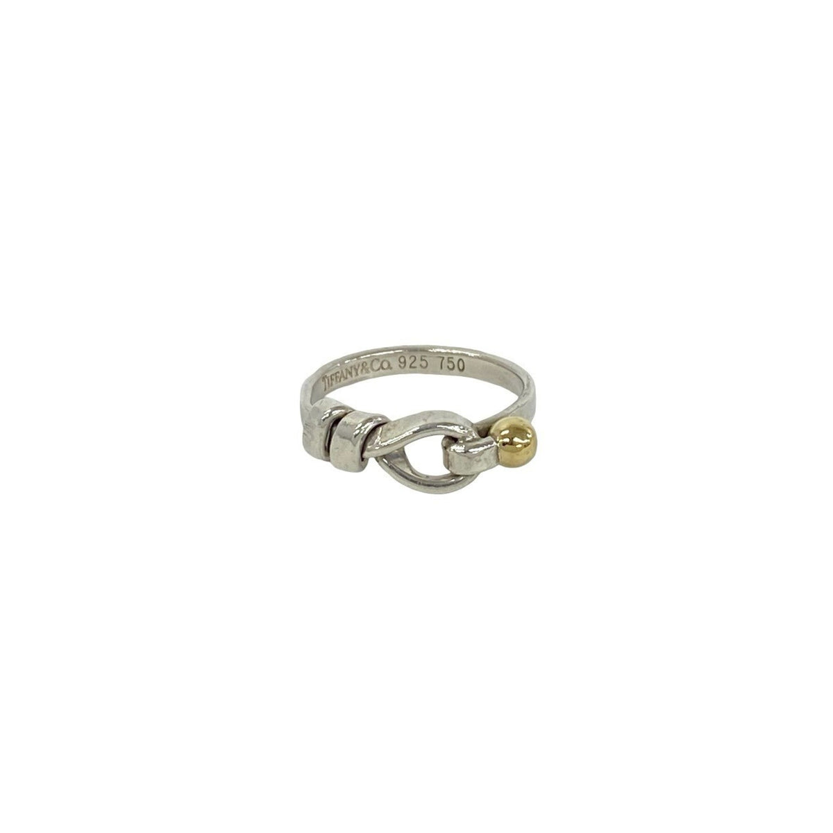 Tiffany Gold Silver Yellow Gold (18K) Silver 925 Band Ring (Pre-Owned)