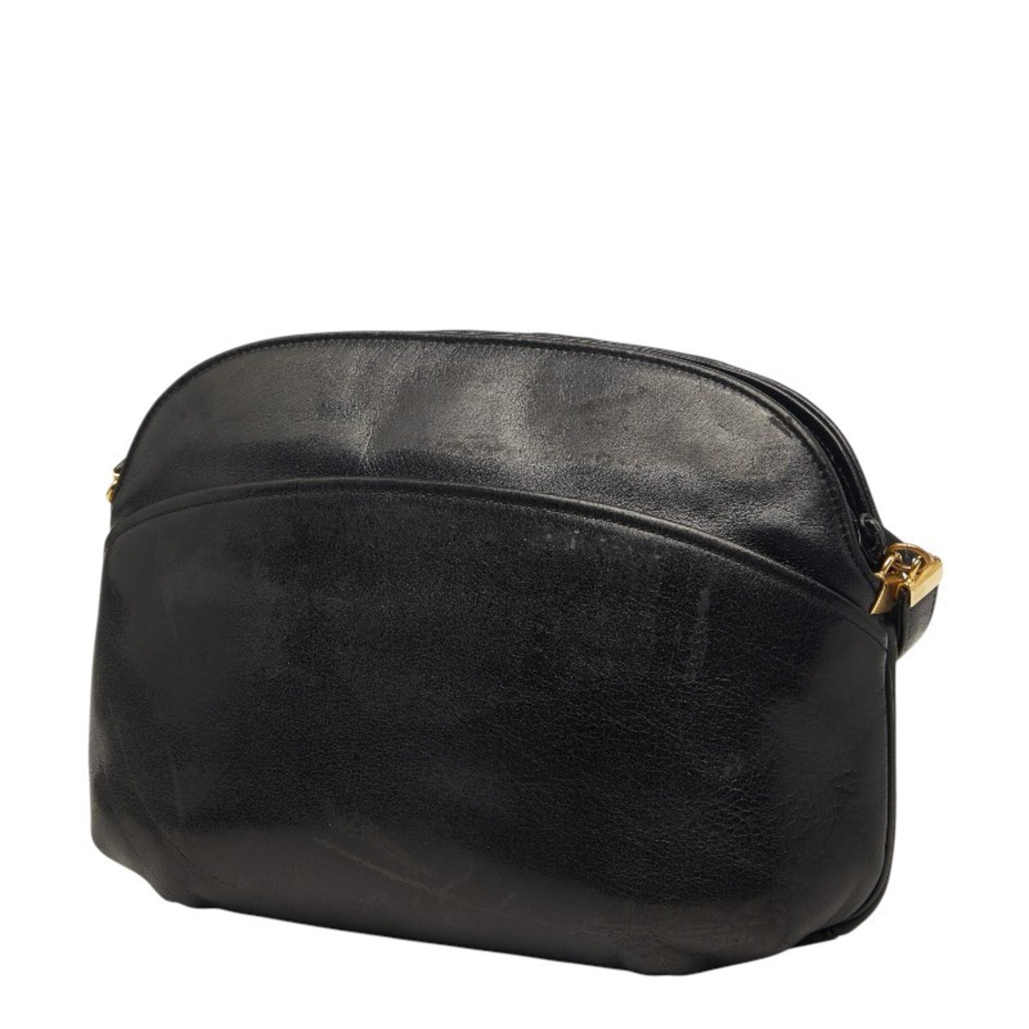 Christian Dior Black Leather Shoulder Bag (Pre-Owned)
