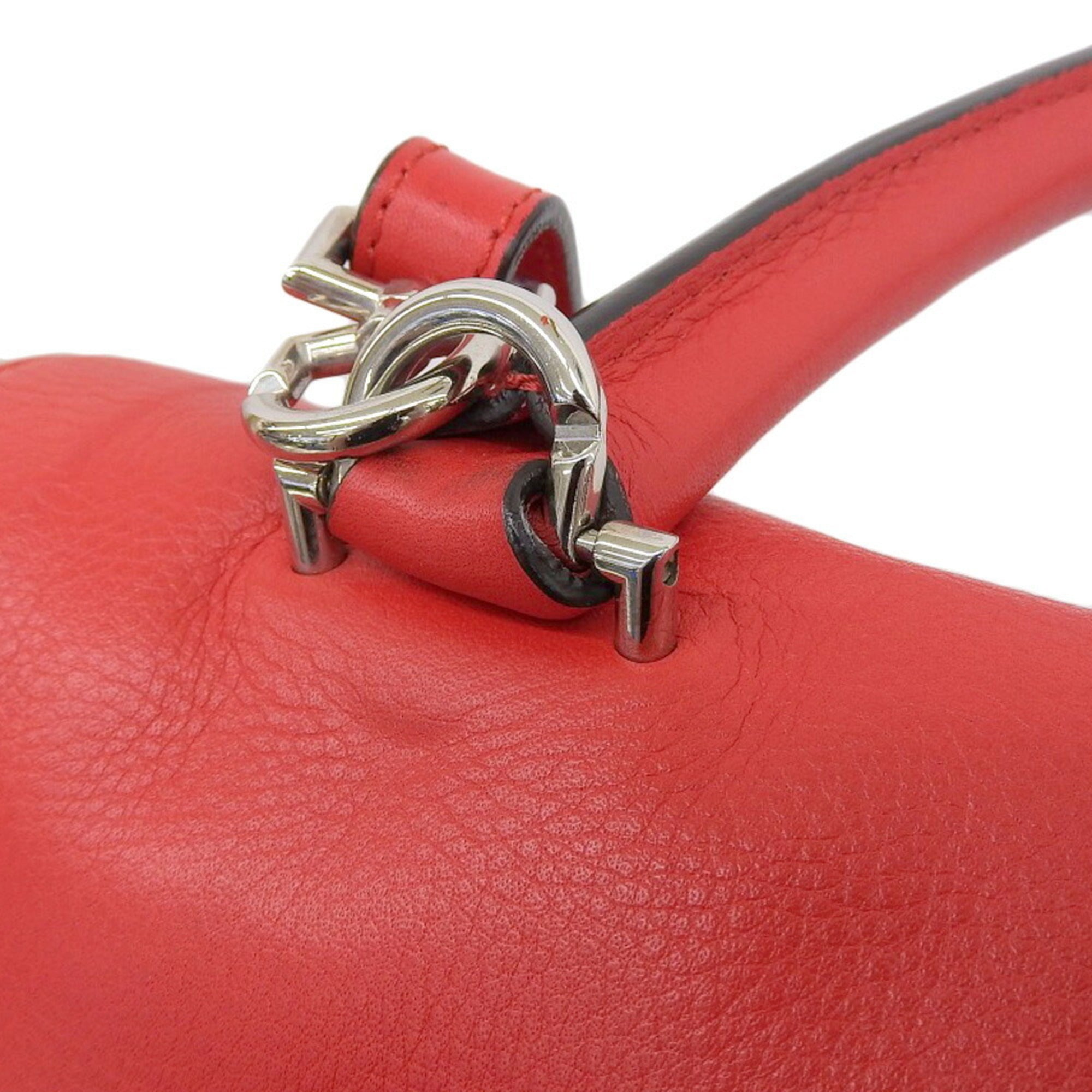 Givenchy Red Color Leather Handbag Shoulder Bag (Pre-Owned)