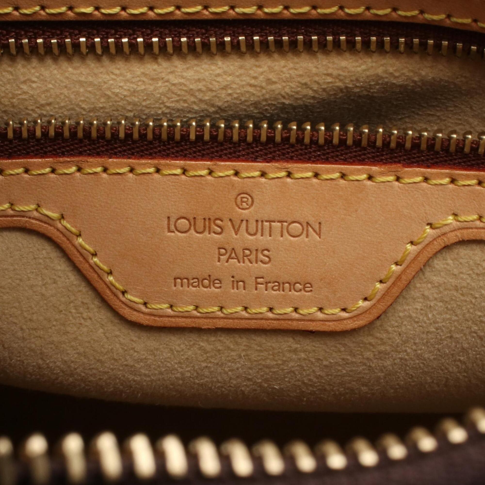 Louis Vuitton Brown Monogram Coated Canvas Leather Handbag Shoulder Bag (Pre-Owned)