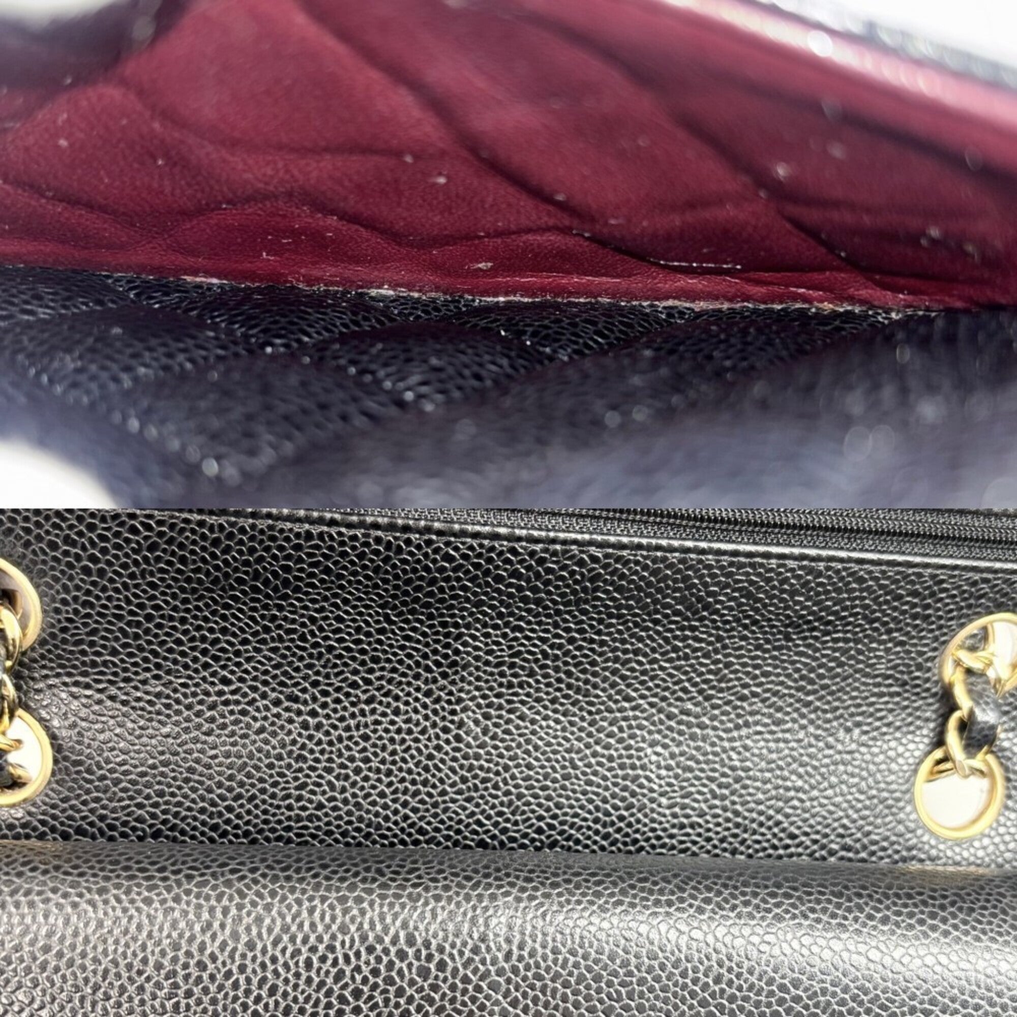 Chanel Black Grained Calfskin Shoulder Bag (Pre-Owned)