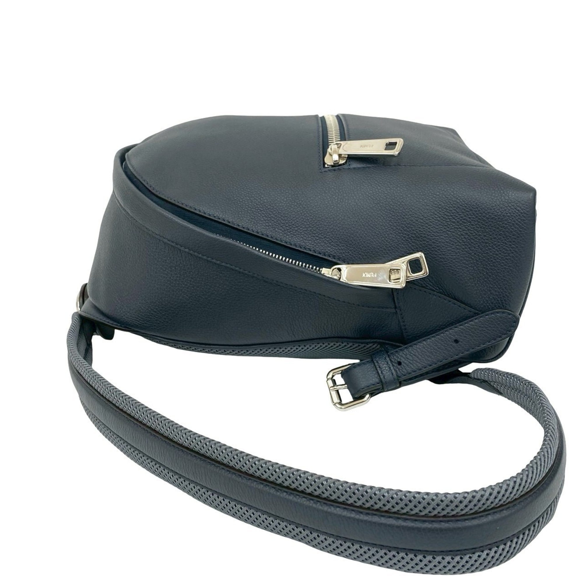 Fendi Navy Leather Backpack (Pre-Owned)