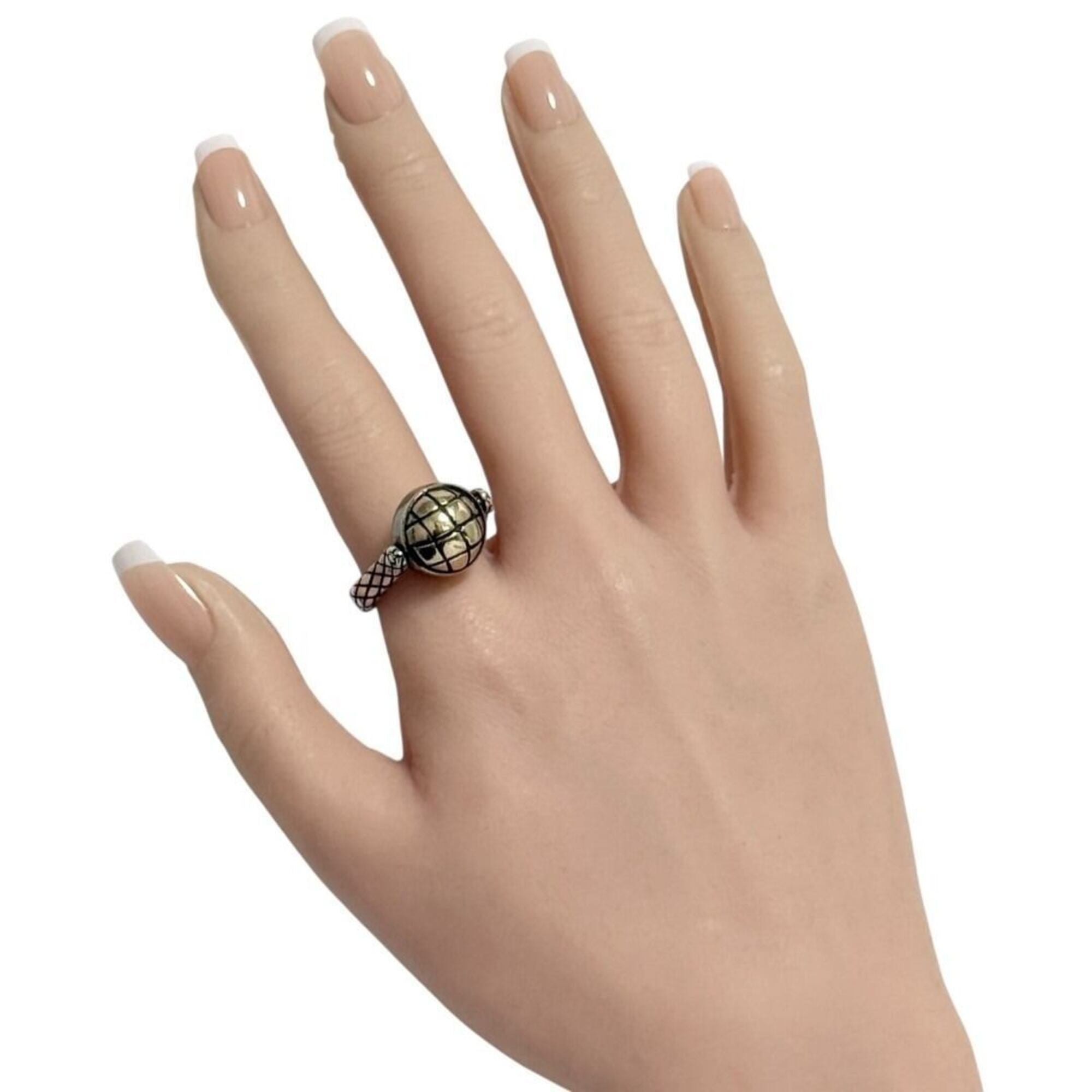 Bottega Veneta Silver 925 Band Ring (Pre-Owned)