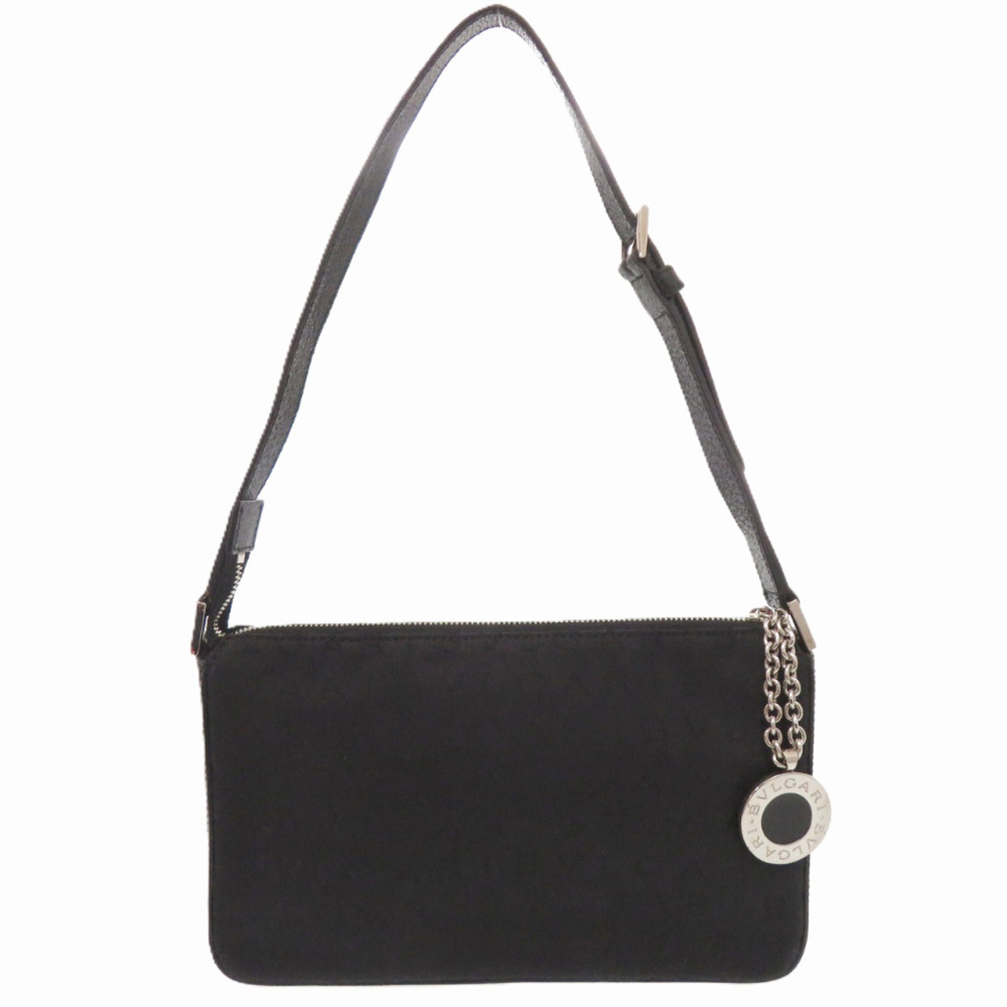 Bvlgari Black Canvas Leather Shoulder Bag (Pre-Owned)