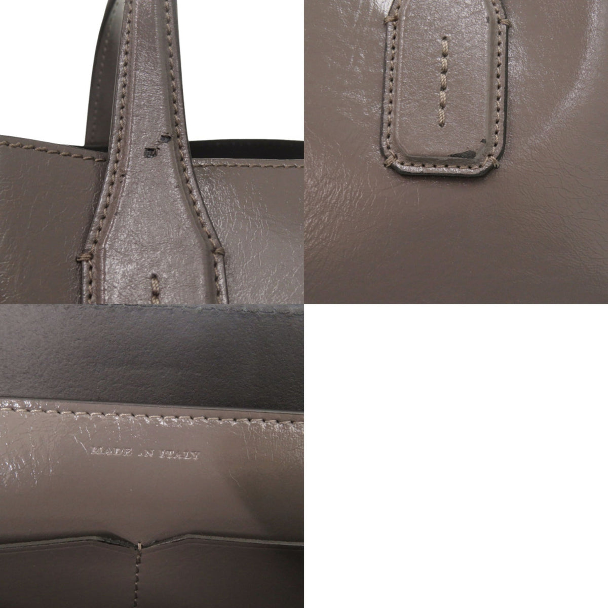 Burberry Gray Patent Leather Shoulder Bag (Pre-Owned)
